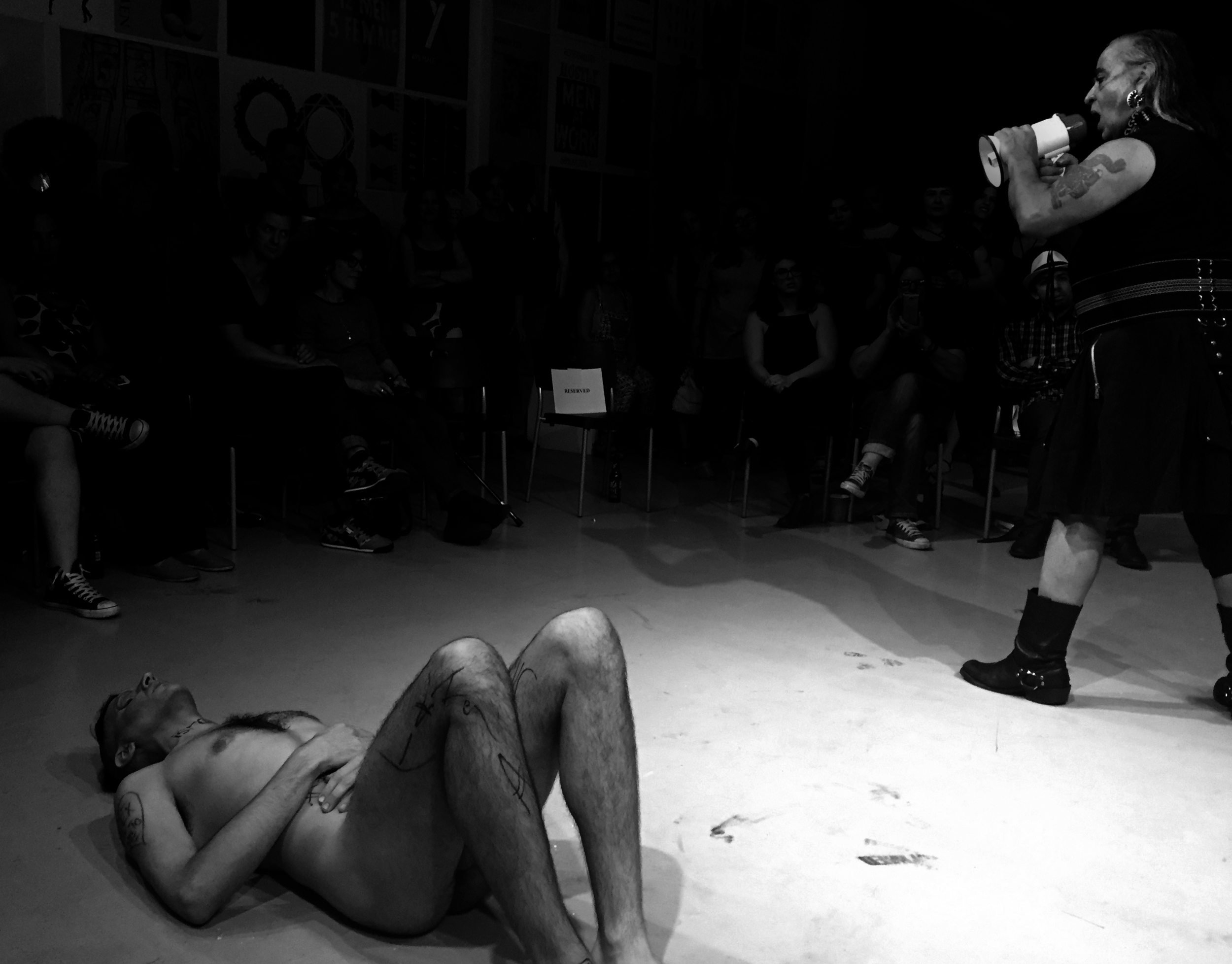 Photograph by Erika Hirugami | Political art action post stage