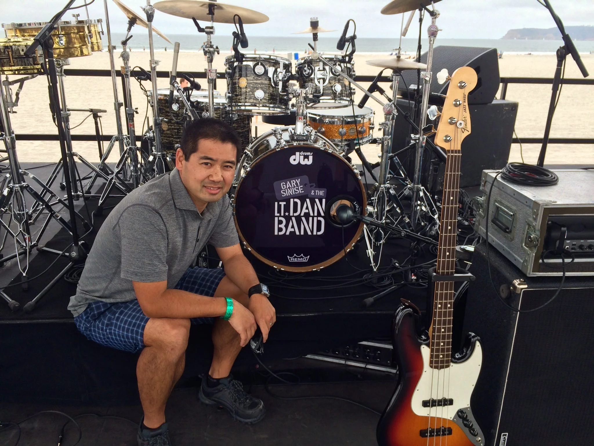It's certainly not a common occurance with the Lt. Dan Band's bass drum.