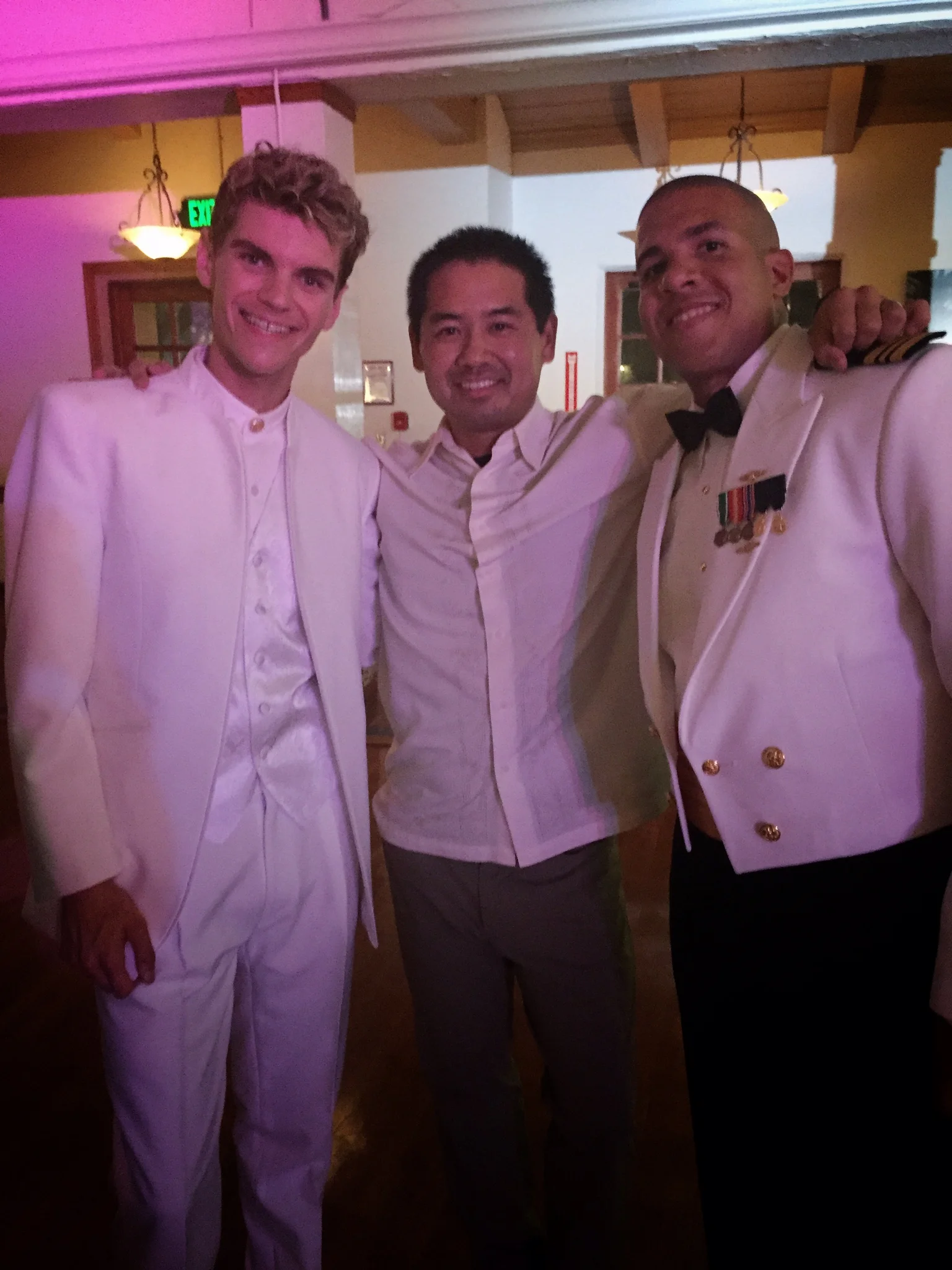 Successful end to a Tuesday night wedding at MCRD in San Diego with these two grooms. Congratulations Joshua and Jonathan. 