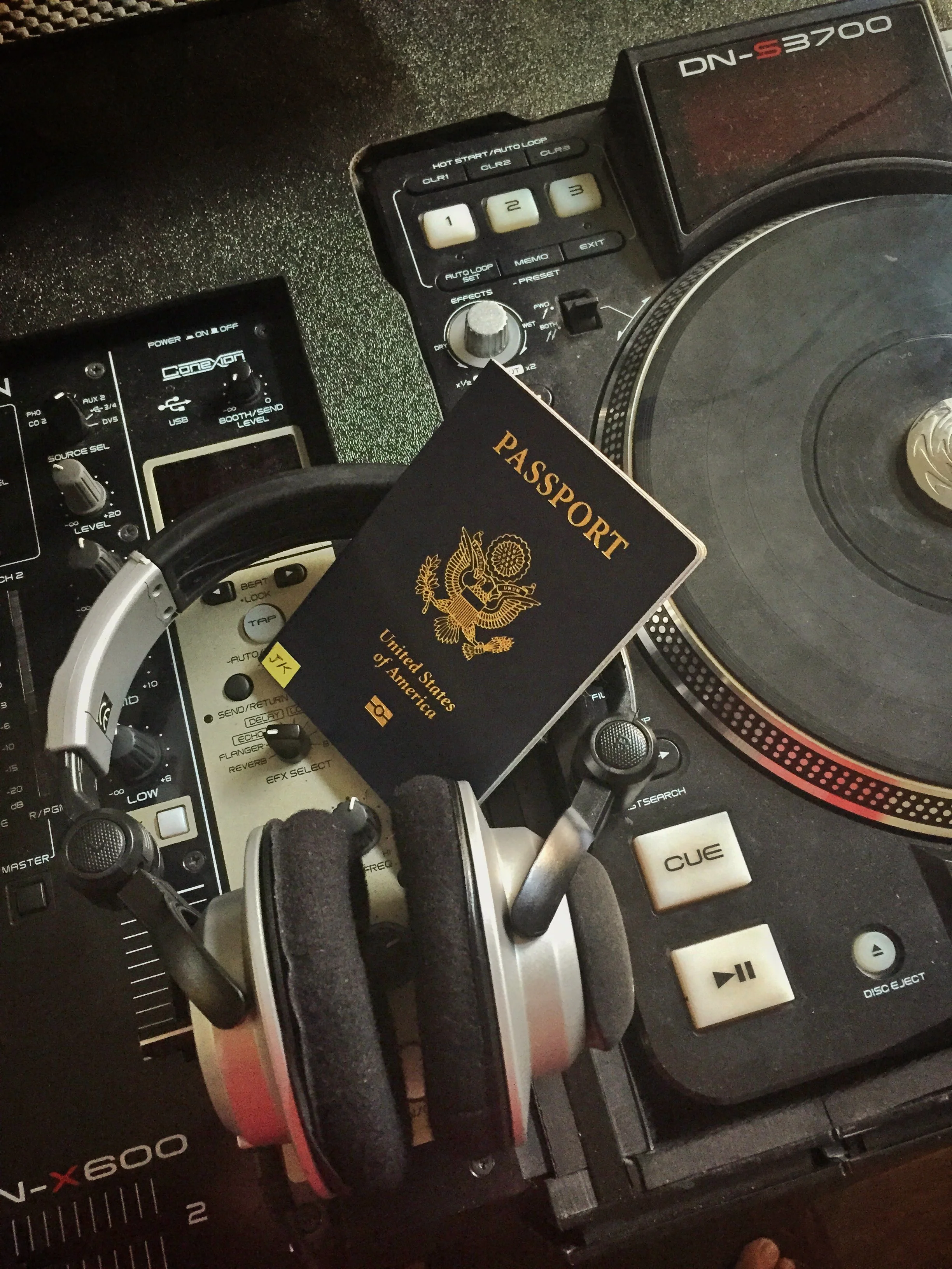 My passport and headphones are ready to go to the Lululemon Managers Conference. 
