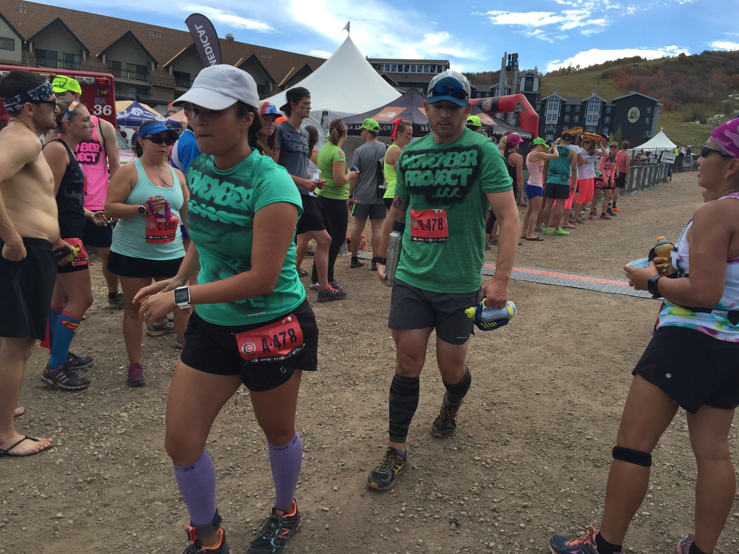 Erik to Mel for her second 6.5 miles of the day. 