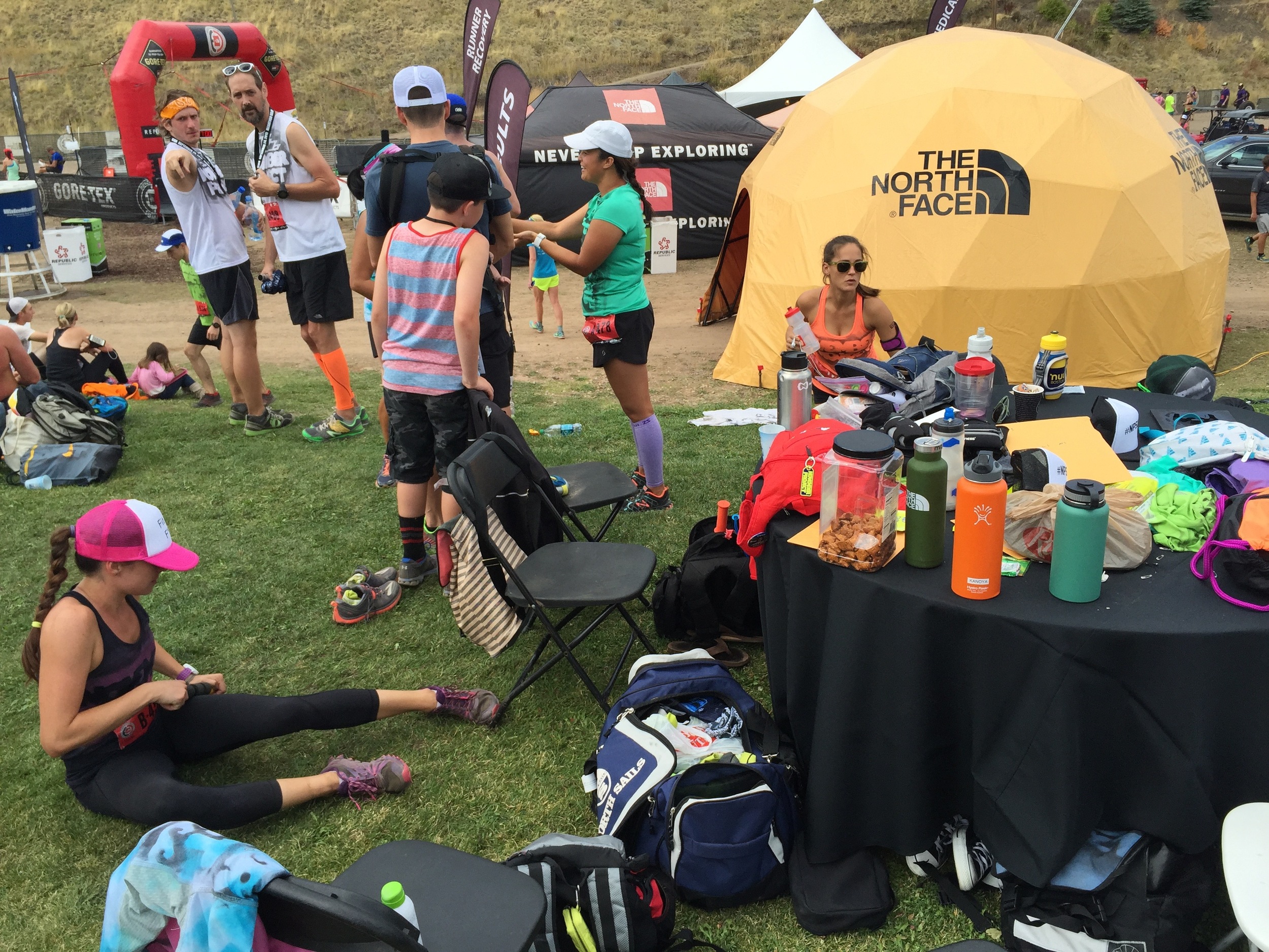 Our gear check area. And Lauren's Tiger Tail rolling area. 