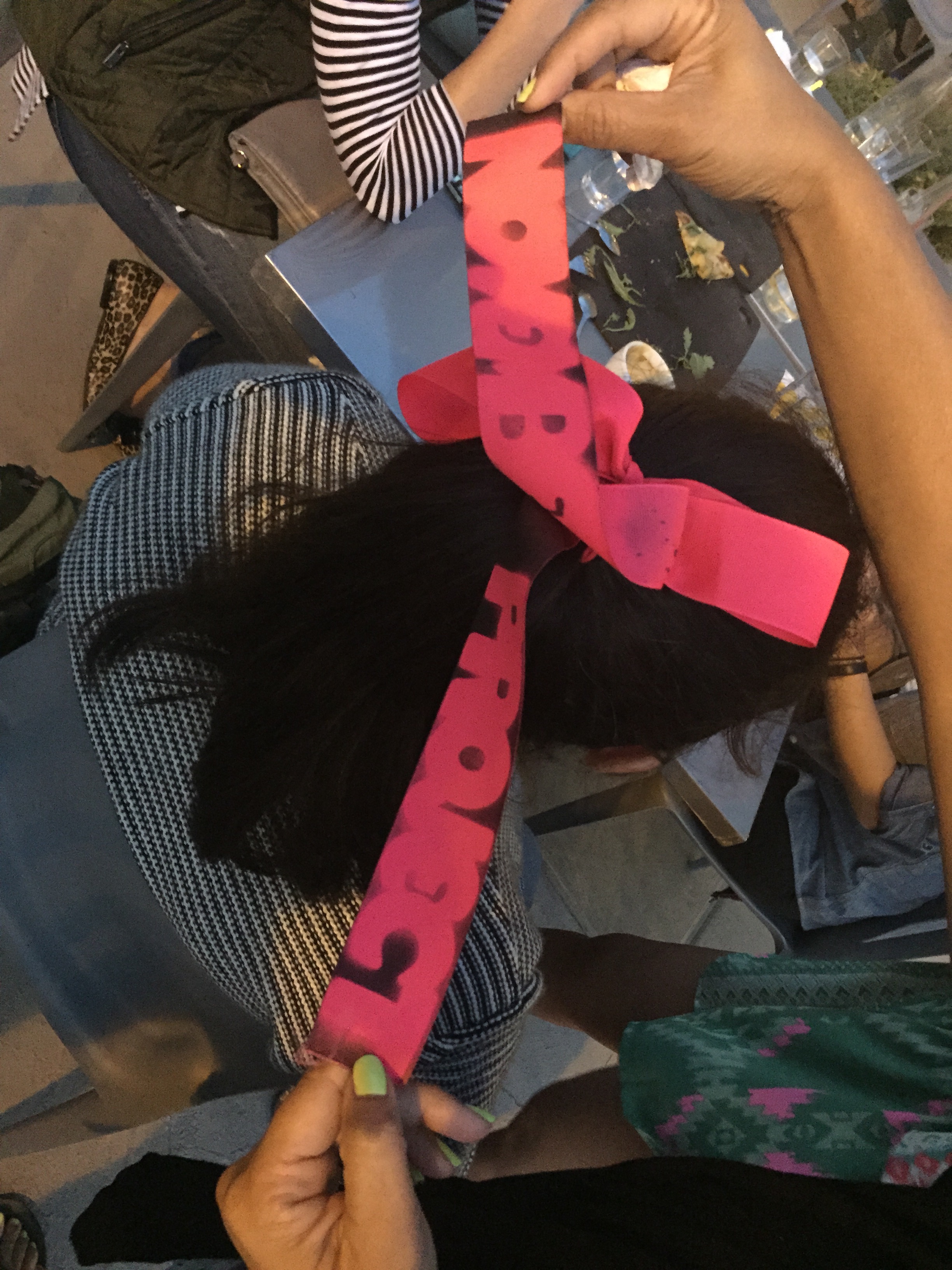 Tagged hairbows on the gals from NP - New York.