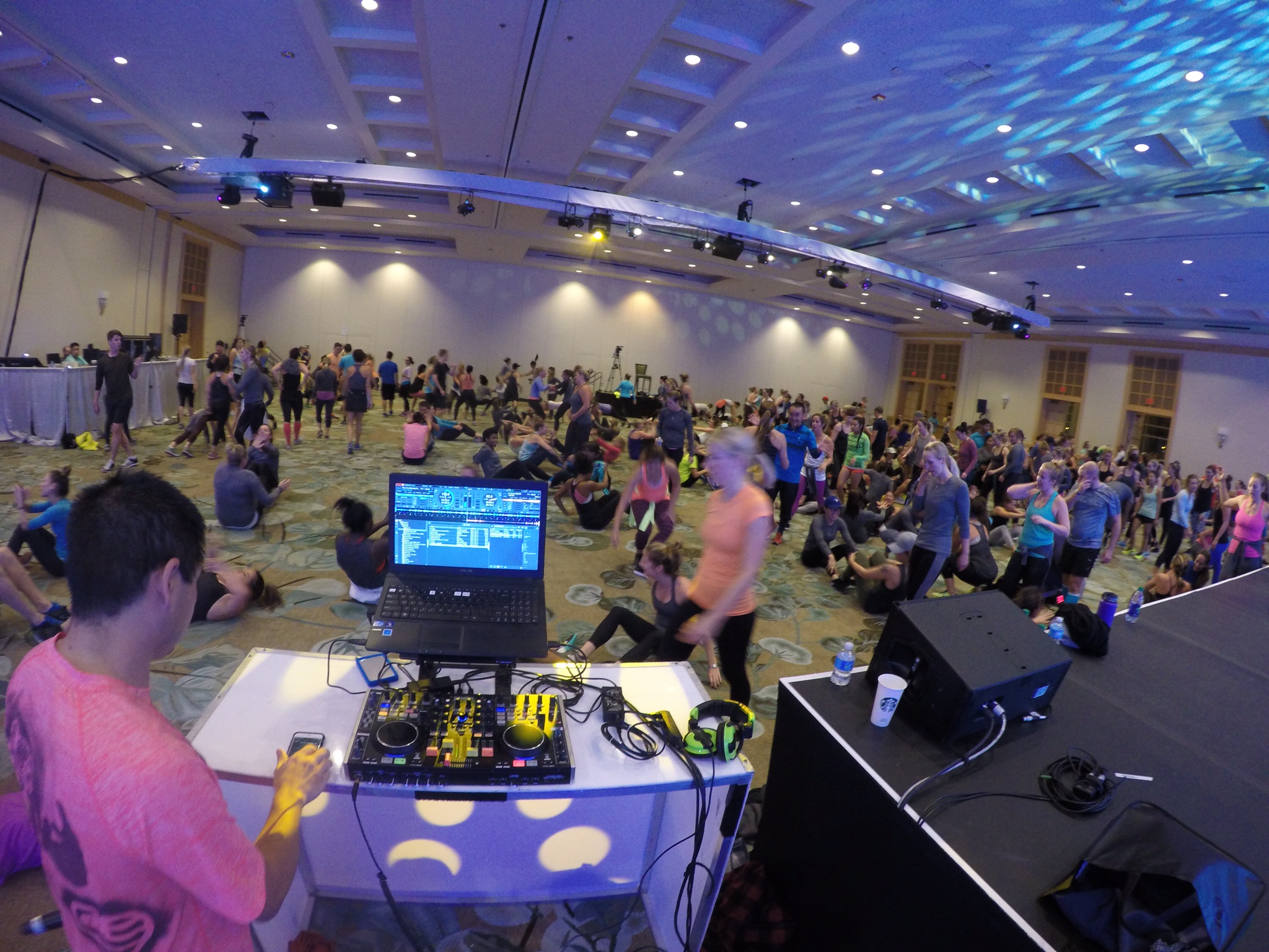   Live DJing a November Project workout at the Lululemon Leadership Conference.&nbsp;  