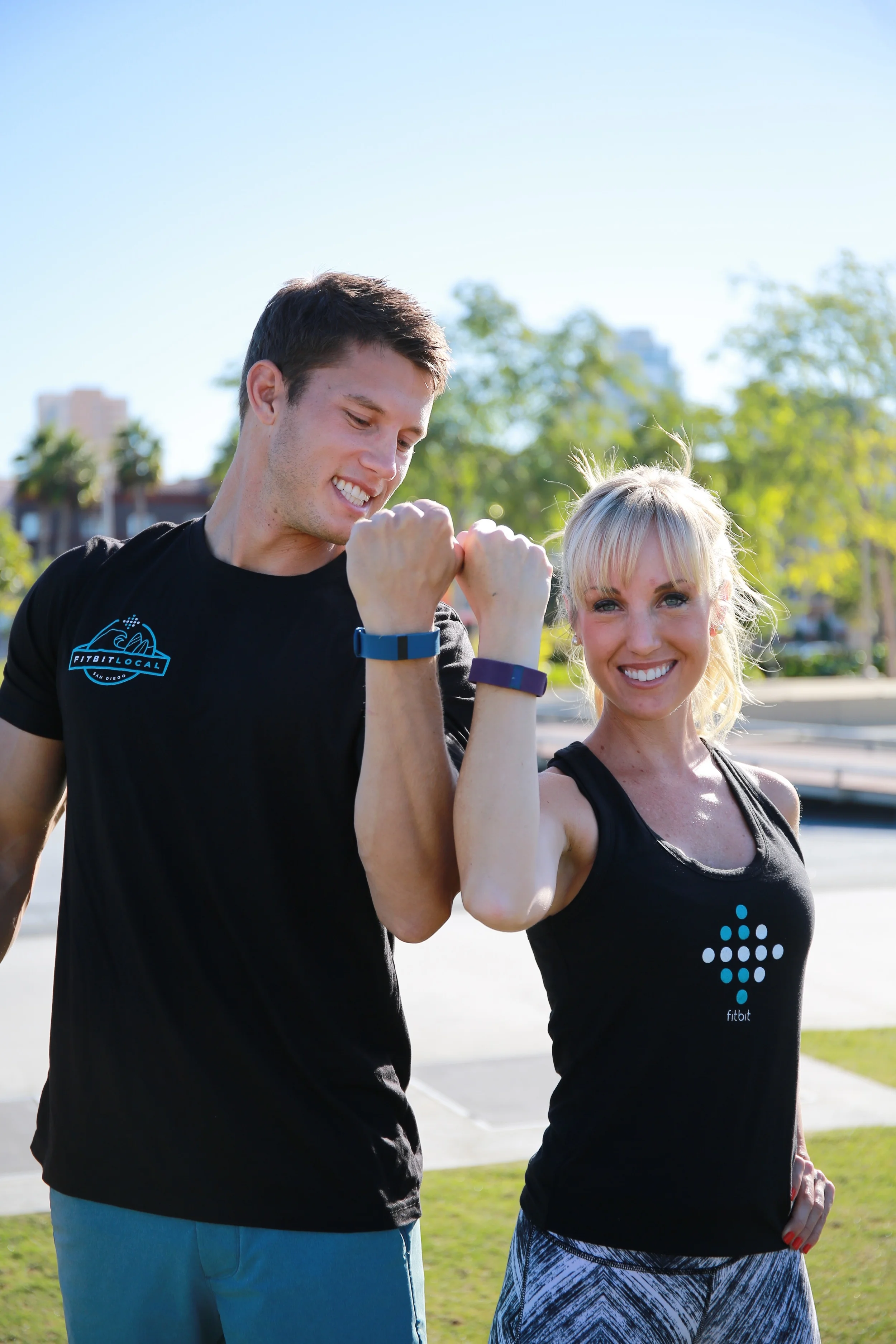 Fitbit San Diego ambassadors, Mike Sherbakov and Sheri Matthews.