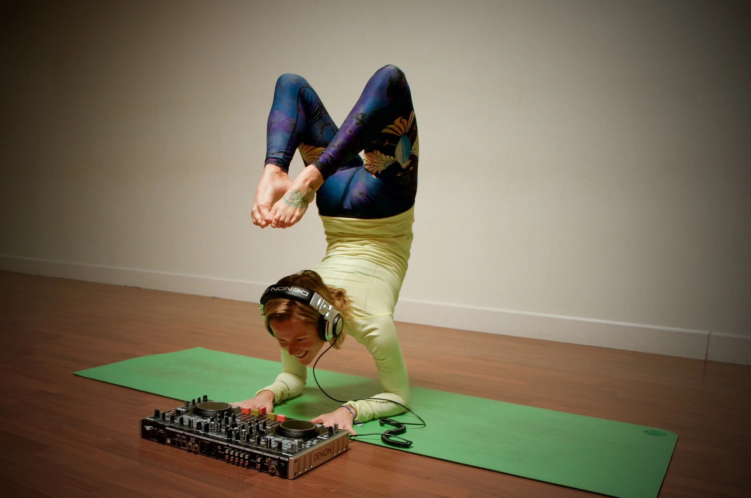 Scorpion DJ? Or just a scorpion pose with DJ gear. Programming music for yoga is more than just picking out random downtempo beats. 