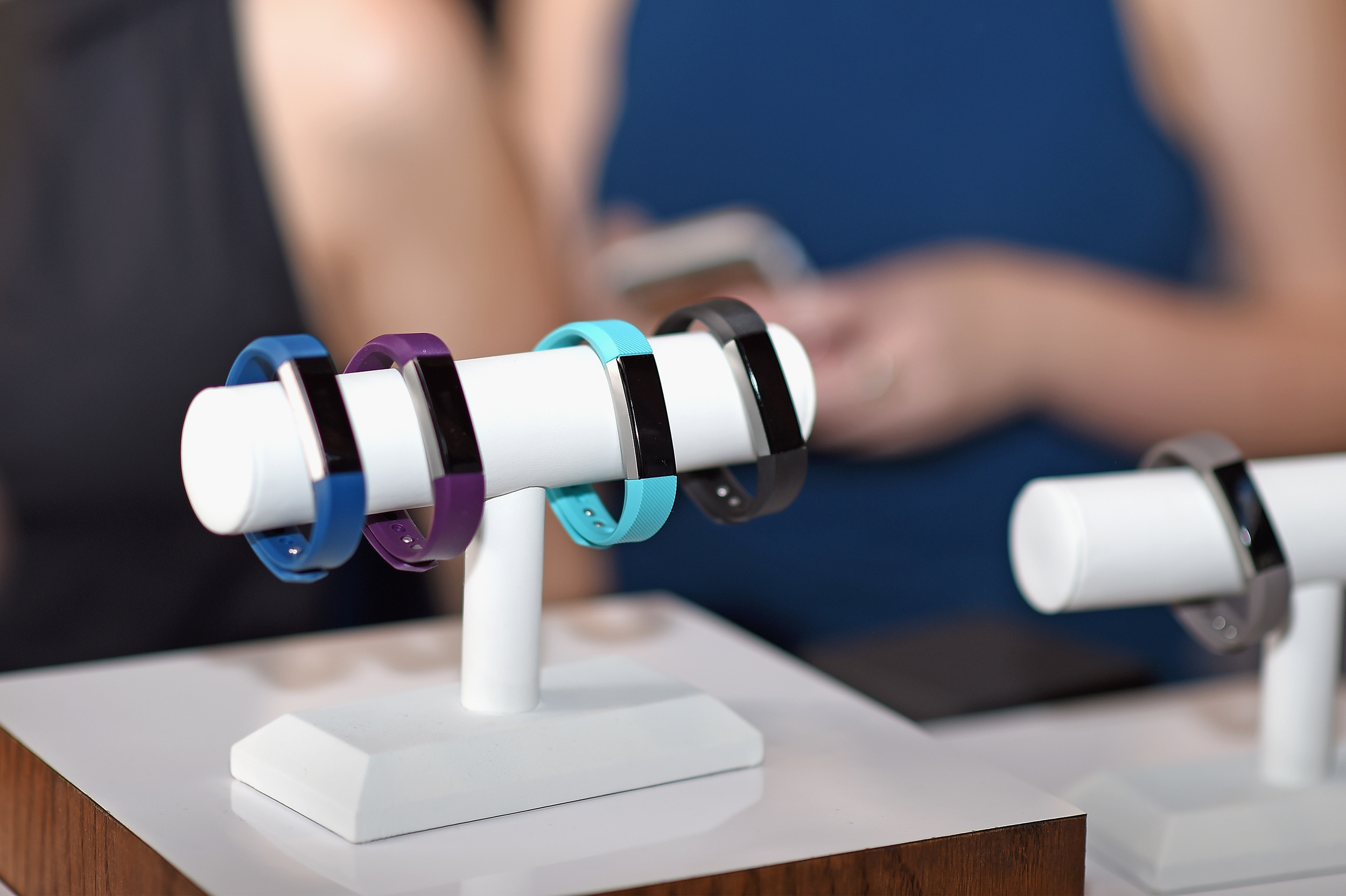 Fitbit Alta is designed with a satin finish, stainless steel body and features a line of interchangeable bands in multiple popular colors and premium materials. (Photo by Dave Kotinsky/Getty Images for FitBit)
