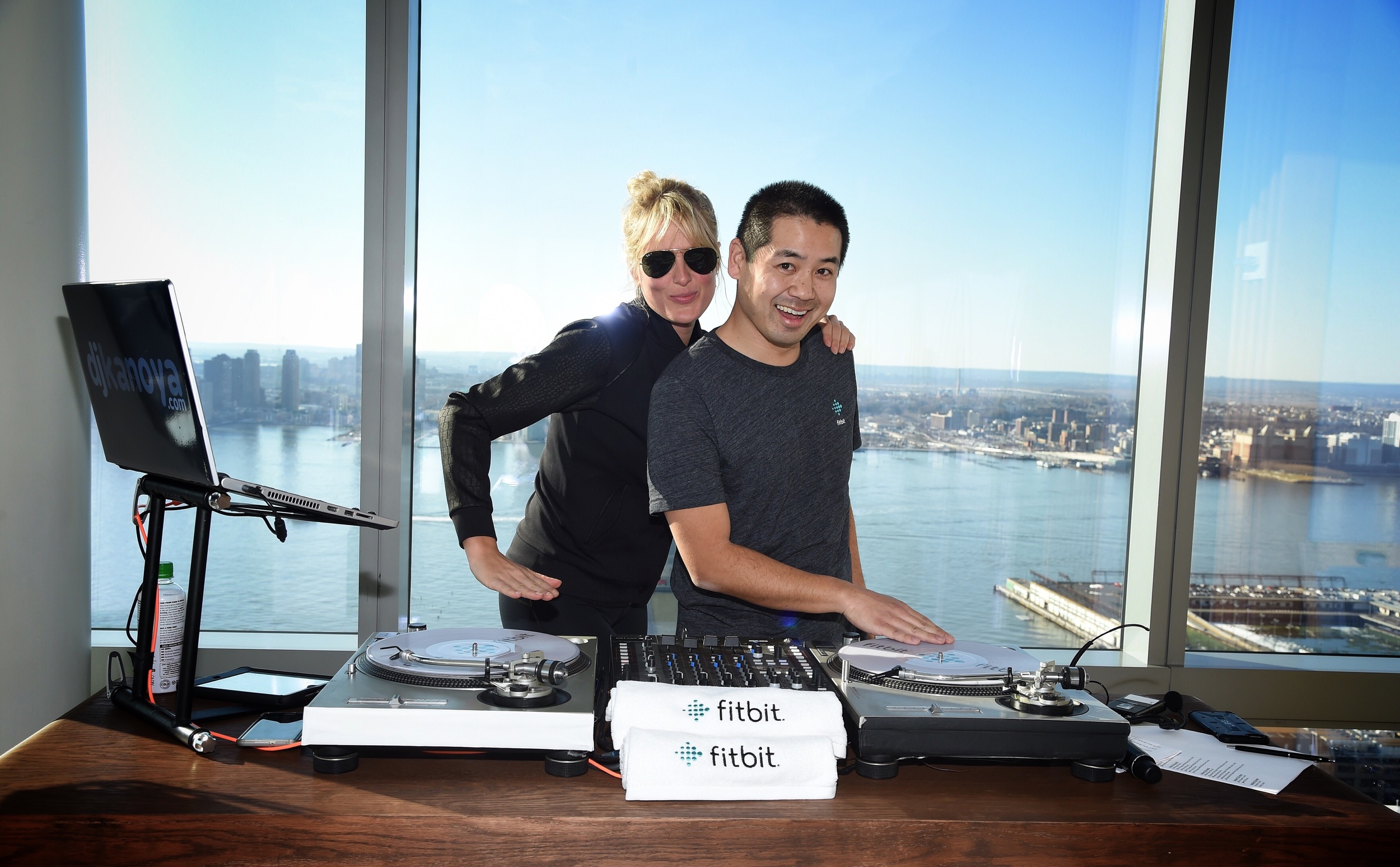 Celebrity stylist Anita Patrickson took a shot at DJing during the launch event for Fitbit Alta.