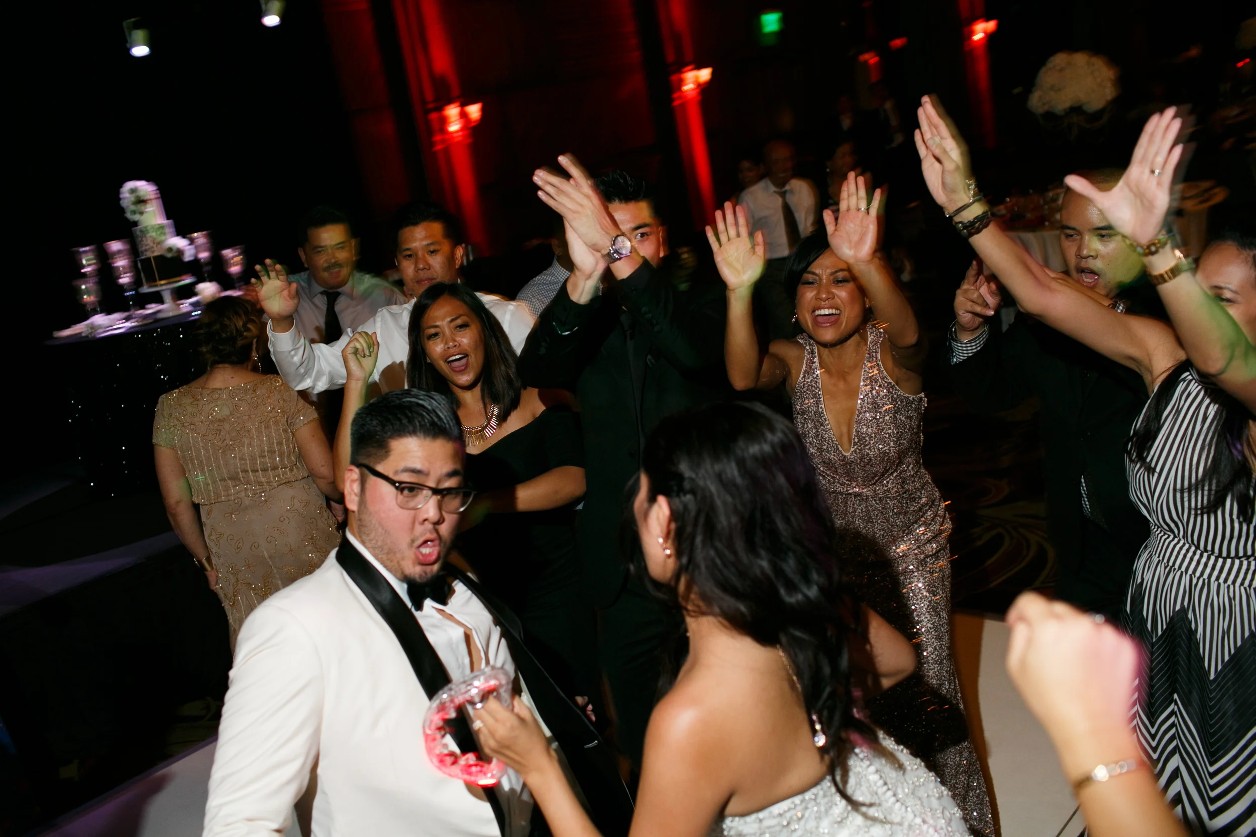 San Diego Wedding DJ, Justin Kanoya, in the Hotel Del Coronado Crown Room for the wedding of Melissa and Gus.