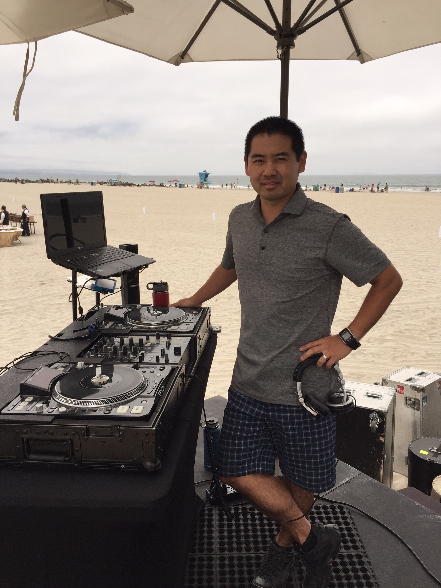 San Diego DJ, Justin Kanoya, performs at the 2015 Hotel Del Coronado Flag Day Concert. He was the opening act for the Gary Sinise's, Lt. Dan Band.