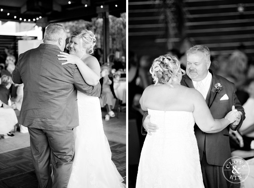 Kristen dances with her father at the Bali Hai in San Diego. 