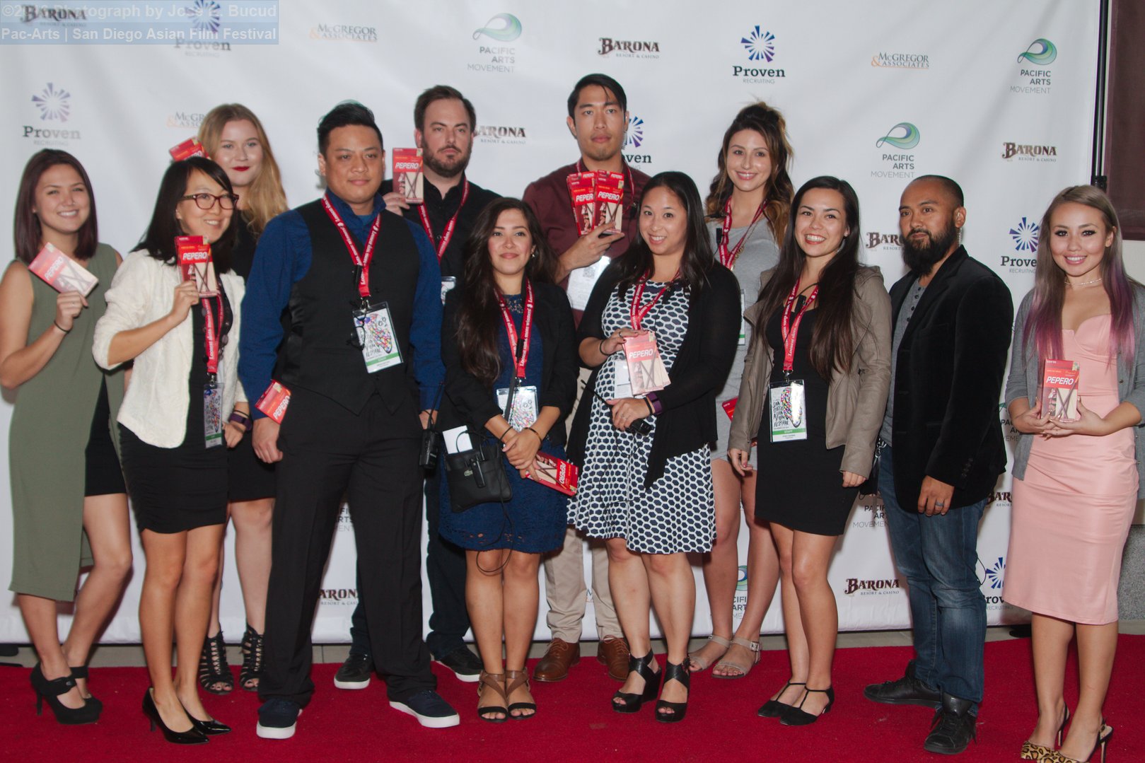 Pacific Arts Movement staff members that helped put on the 2016 San Diego Asian Film Festival.