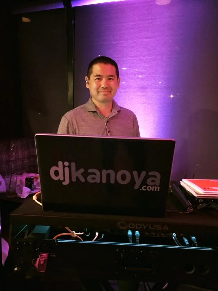 San Diego DJ, Justin Kanoya, spins music at the one year anniversary party for Koi Bar. 