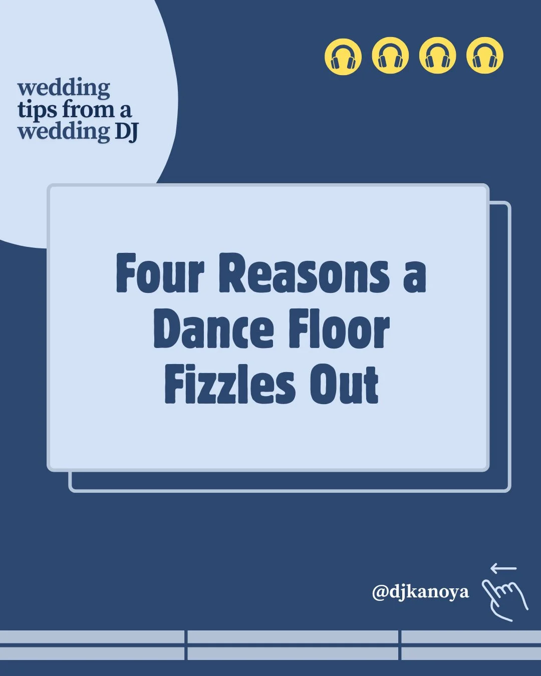 There are reasons and dance floor dies out, and it's not a bad song or bad DJ (well, not all time time). Here are four reasons that I've seen time and again; so make sure you avoid these mistakes!