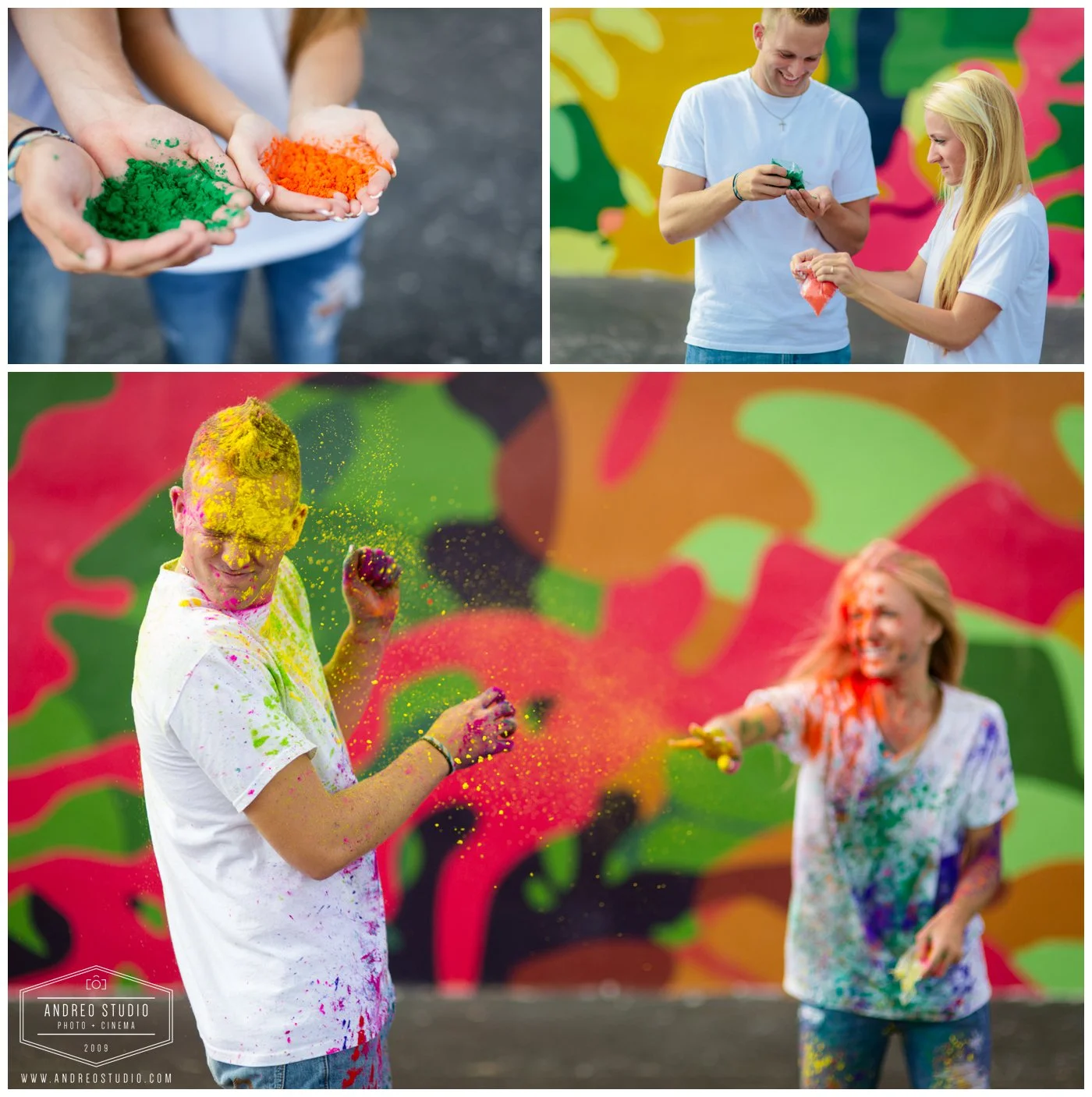 Creative Paint Engagement Photography - South Florida