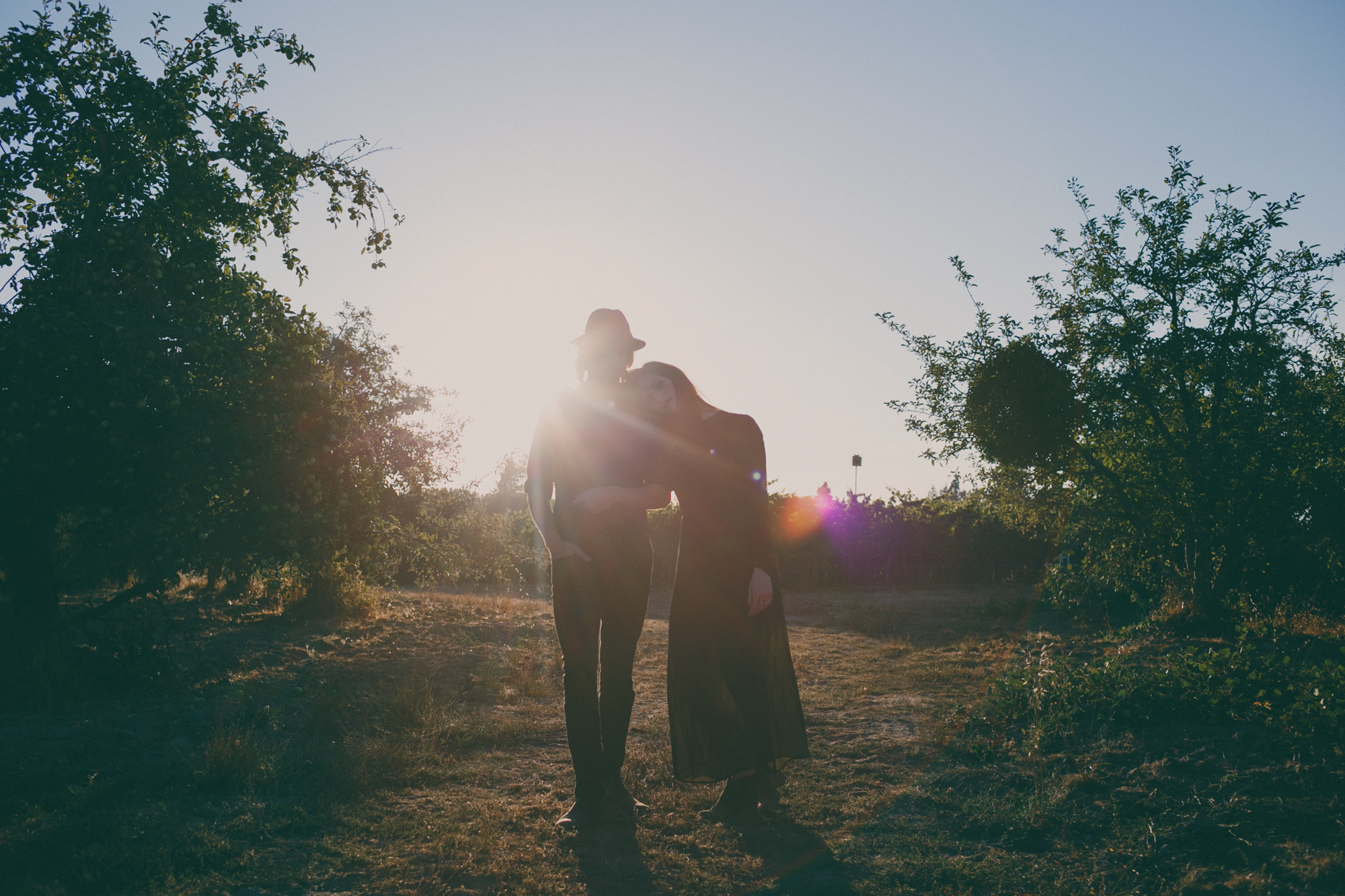  Music & Fashion Photographer Jennifer Skog photographs folk rock duo Ghost & Gale at singer/songwriter Brodie Jenkins California family property.  Hair & Makeup by Lindsay Skog. 