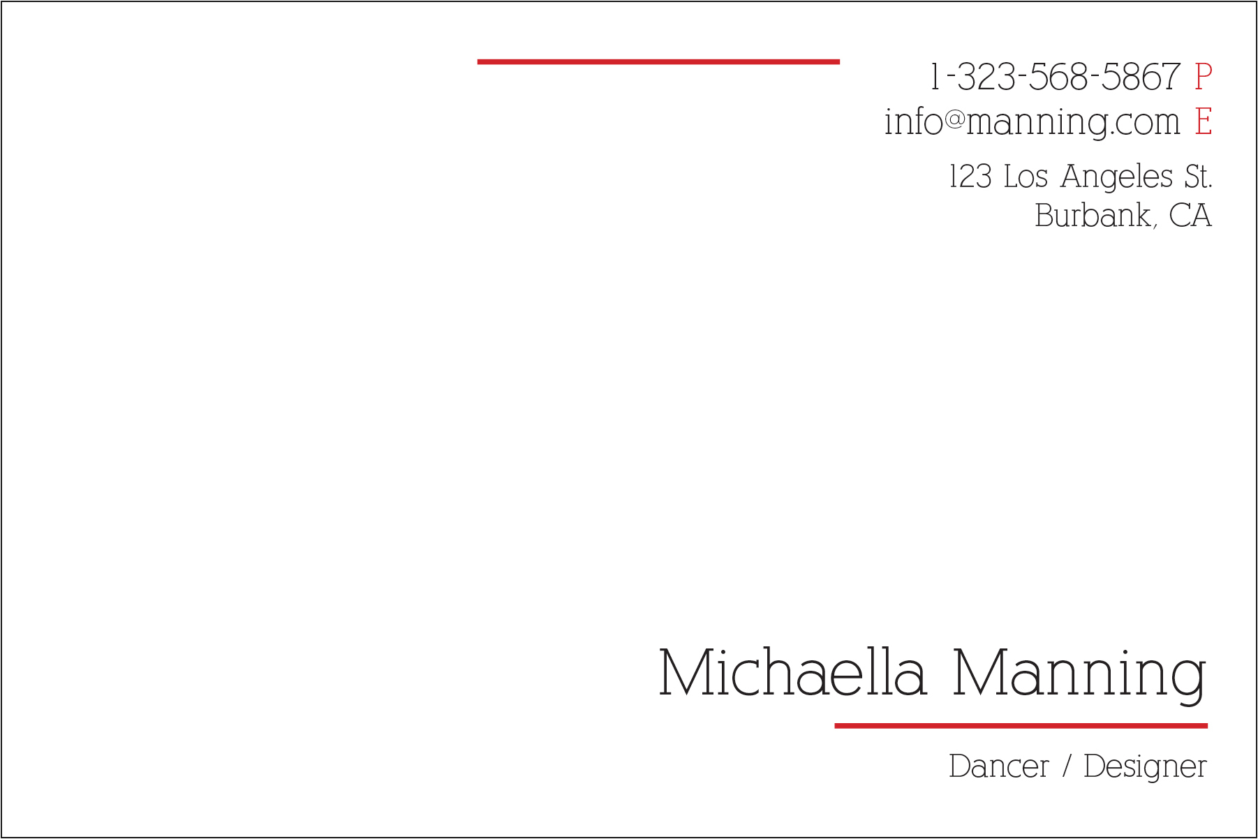 Back of Card