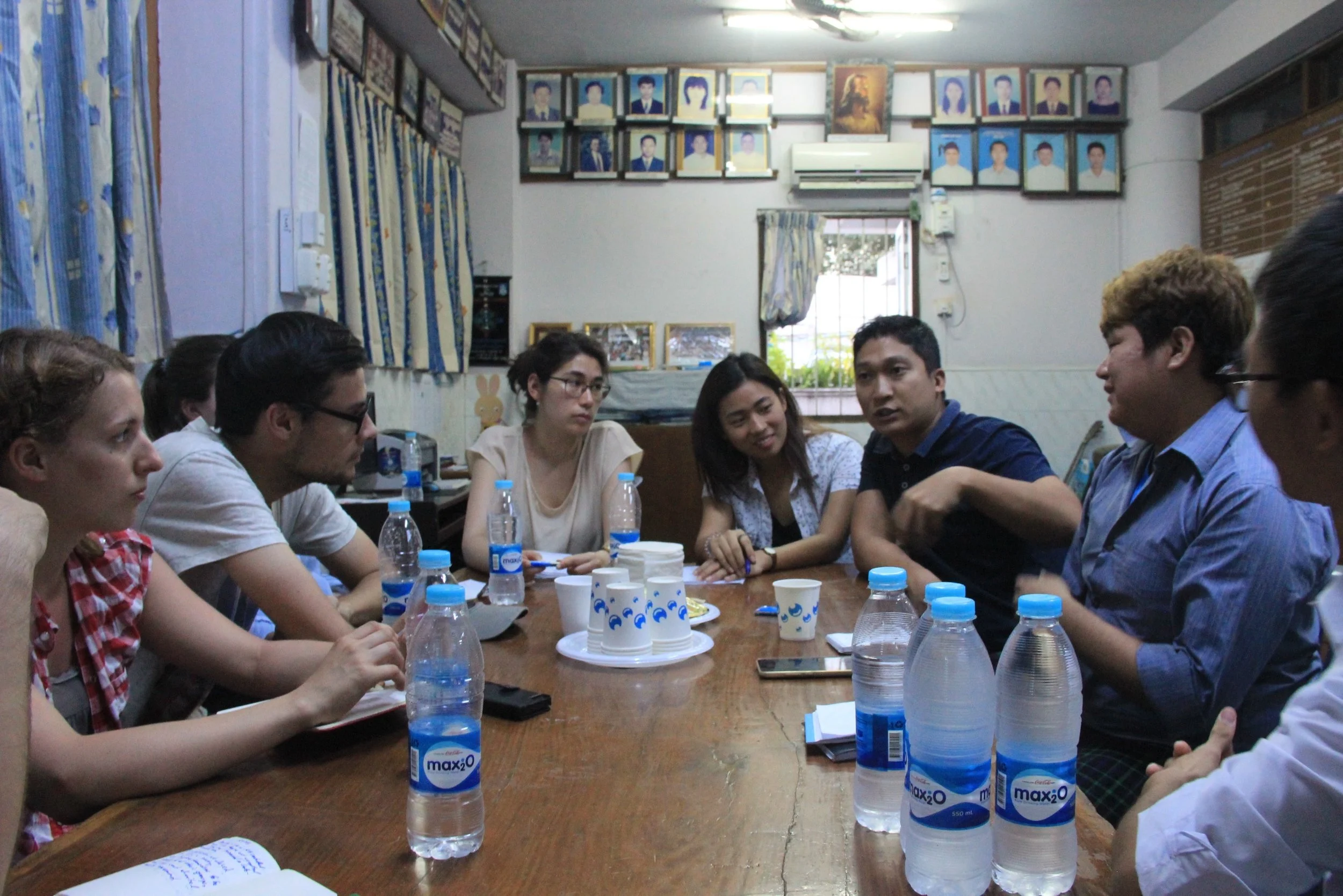 Ethnic Kachin Students in Yangon introduce their perspectives on Myanmar's ongoing ethnic conflict to delegates. Yangon, Myanmar, April 2016