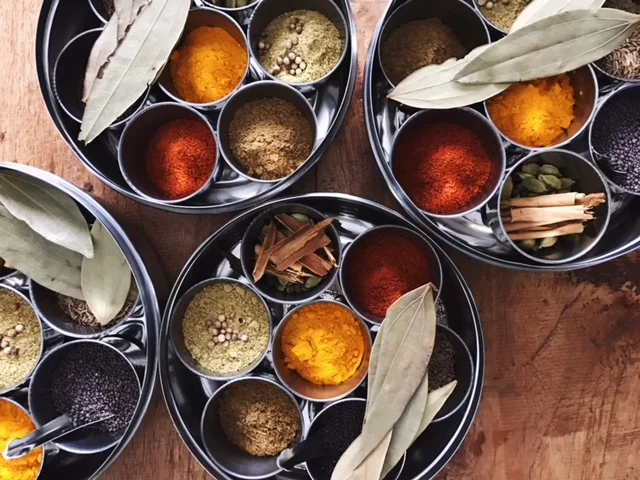 Turmeric, chilli, mustard seeds, cumin seeds, cinnamon... this is our medicine chest!
