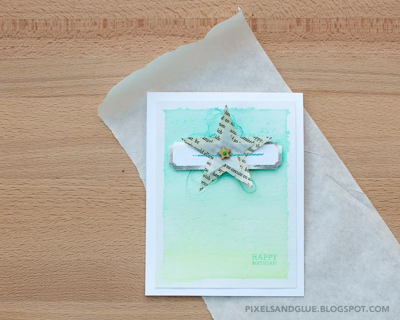Watercolor Guy Card by @pixnglue (Step-by-Step included)