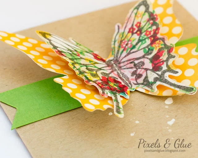 Bold Handmade Birthday Card - Detail