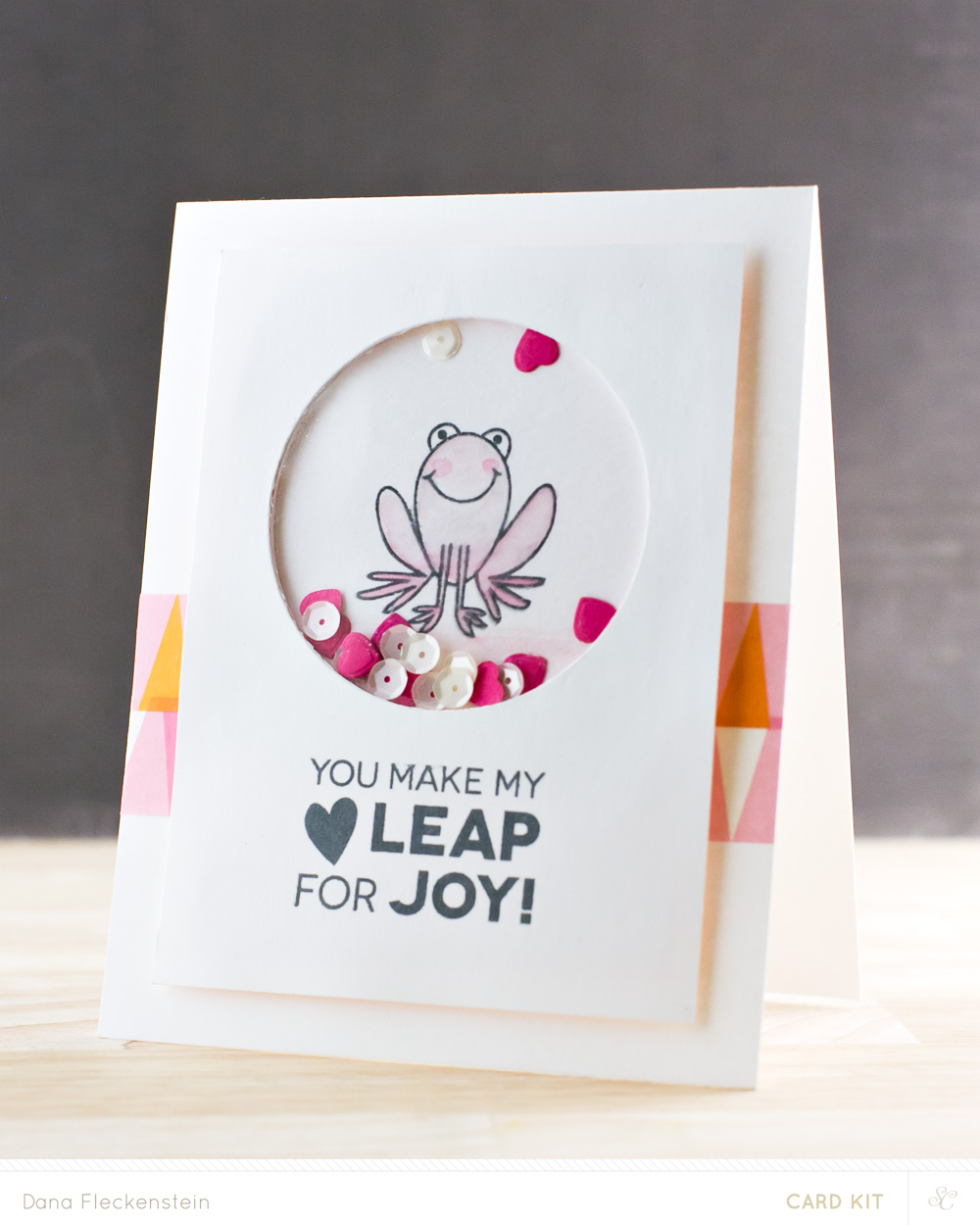 Leaping Hearts Shaker Card