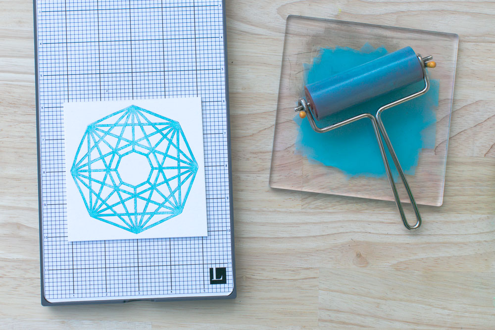 The finished print - mini letterpress tutorial by @pixnglue