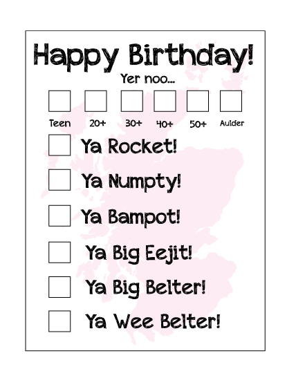 Scottish Greetings Cards Brave Scottish Gifts