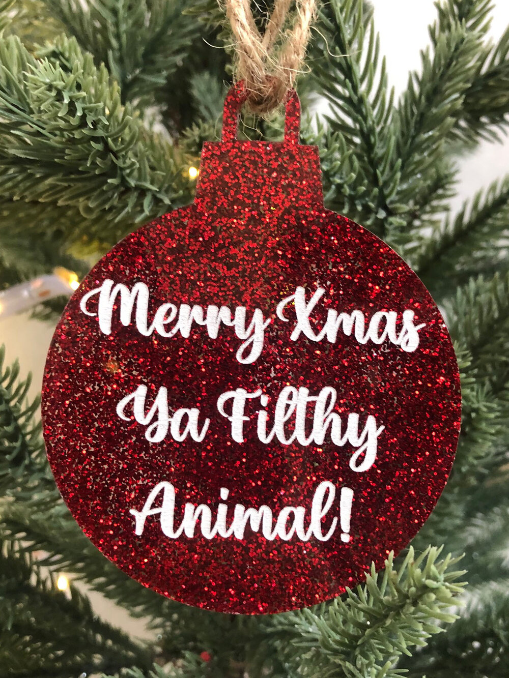 Christmas Bauble - Merry Xmas Ya Filthy Animal — Brave Scottish Gifts