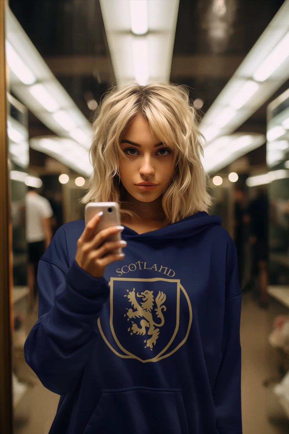 Sweat à Capuche Homme Écosse Football - Gris, Taille M Ou L, Officiel Fanatics