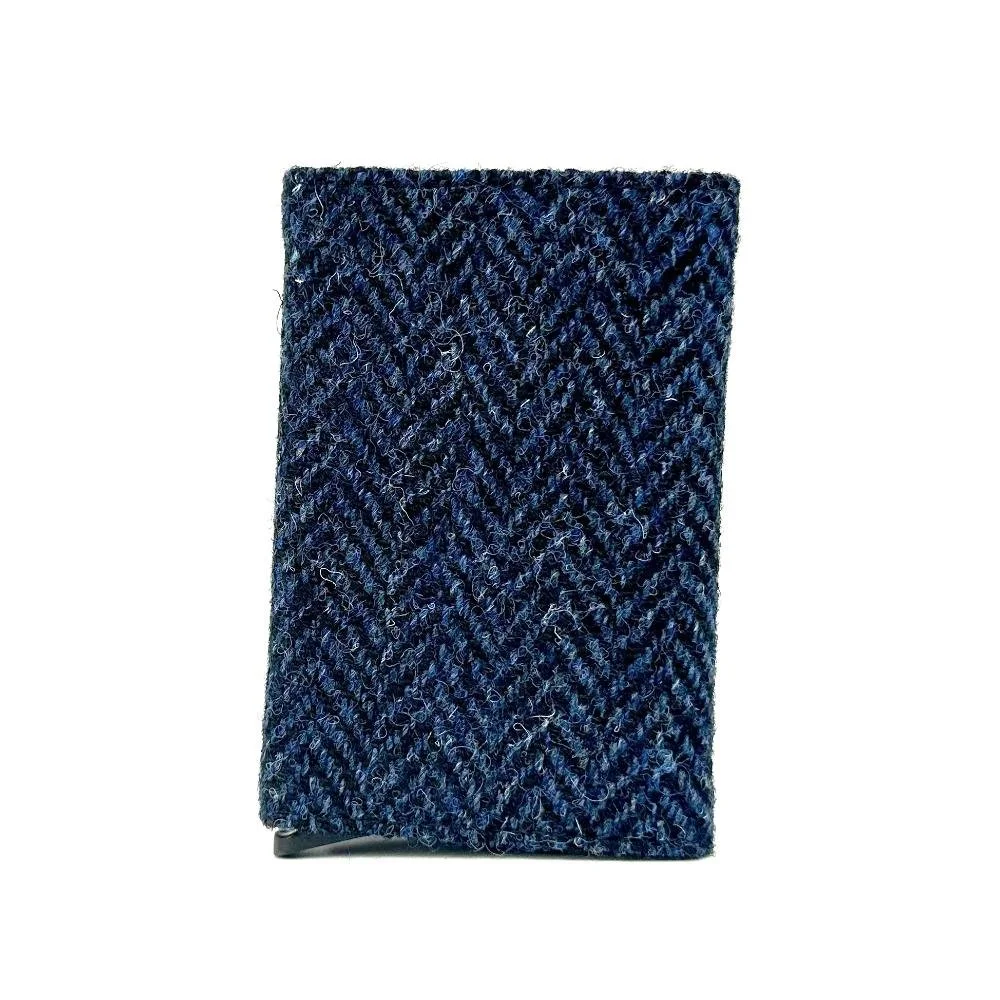 Pop Up Card Holder Blue Harris Tweed (4).jpg