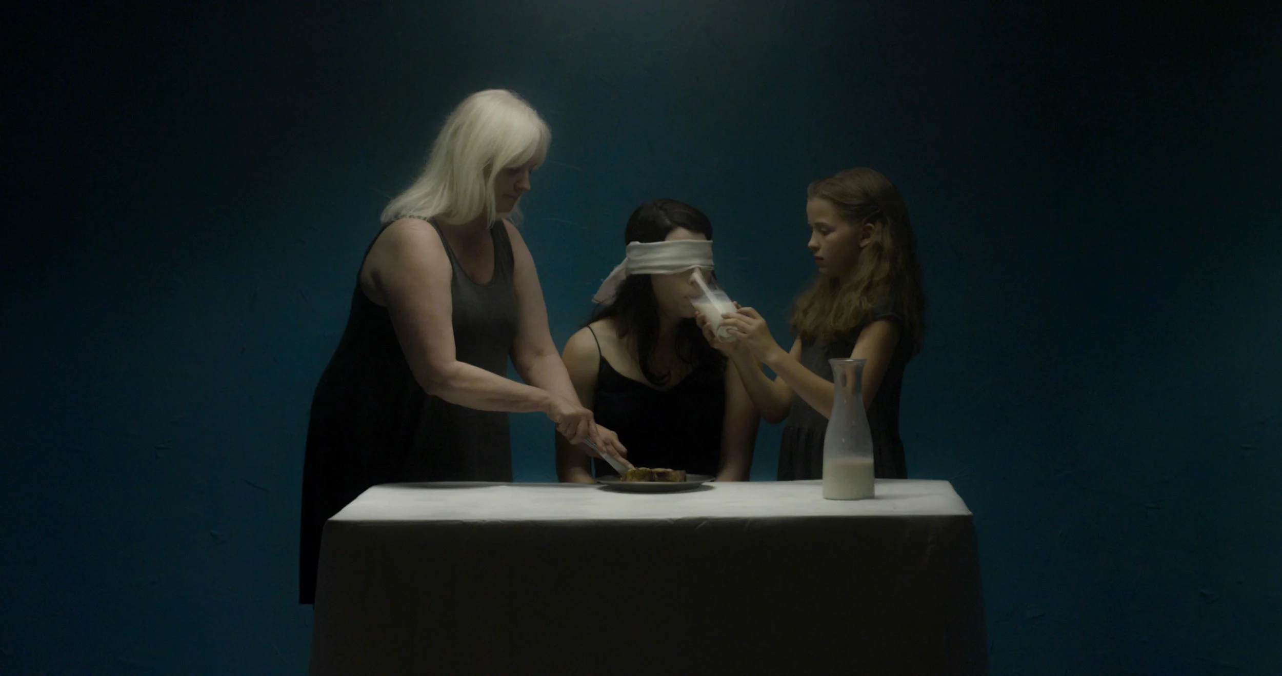 From left, Jan Waldman, Maureen Renee Hughes, and Josette Oberton in QUIETUS, written and directed by Joy Song. (Auspicious Phoenix Productions)