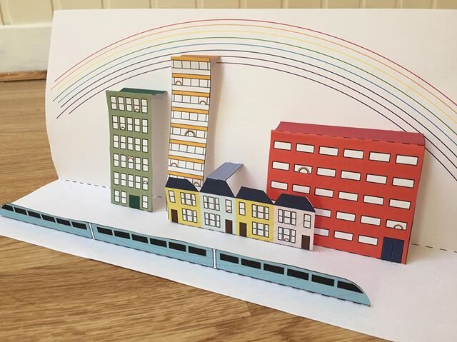 Today we have a city model (complete with rainbows, of course! )
🌈🏡🌈🏢🌈
You will need to print this one of 2 A4s. Plenty of scope to draw in more buildings, roads, parks.... link in bio! 
#modelmaking #papermodel #citymodel #kidscrafts #rainbows 