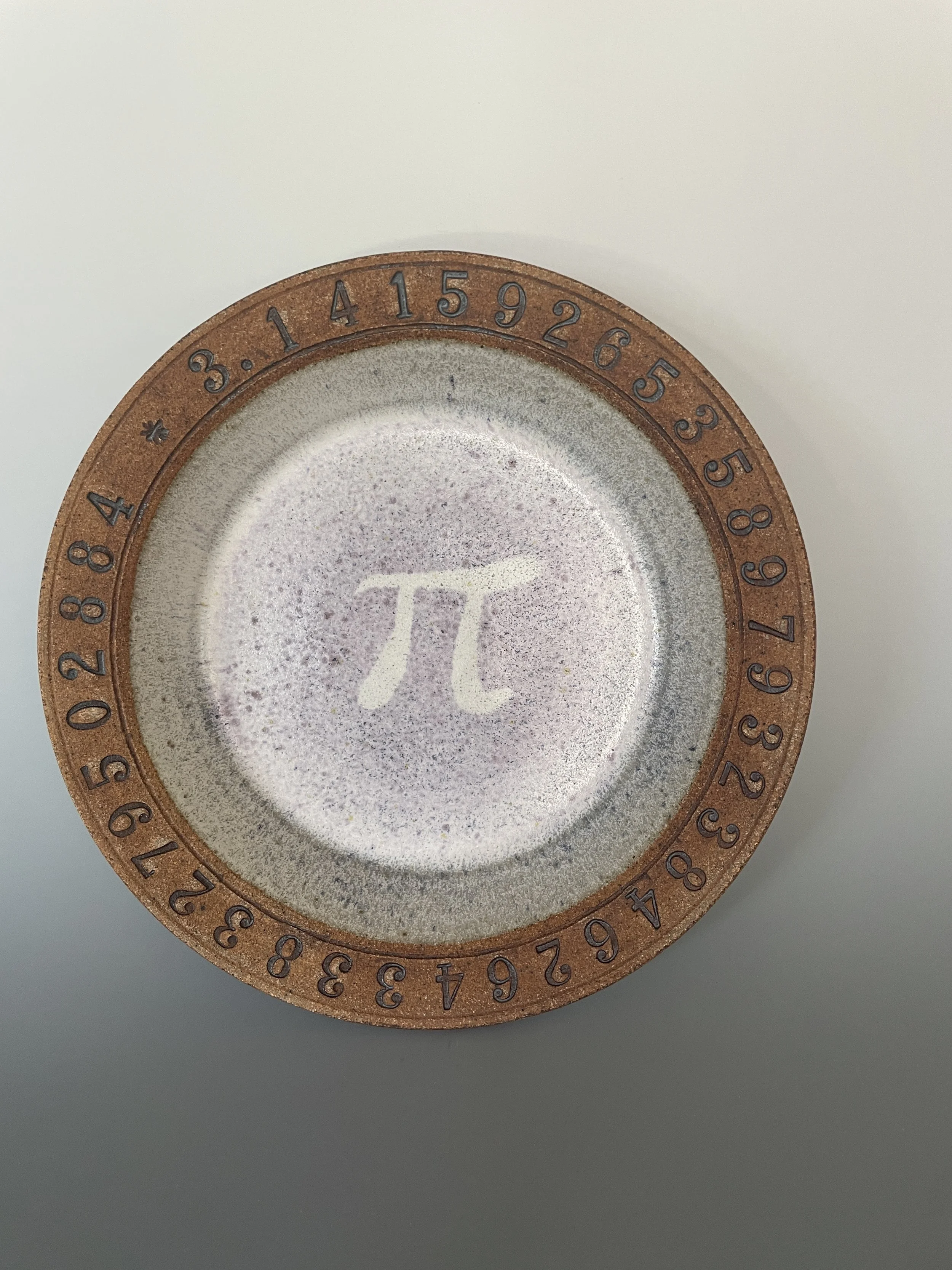 STONEWARE PI PLATE