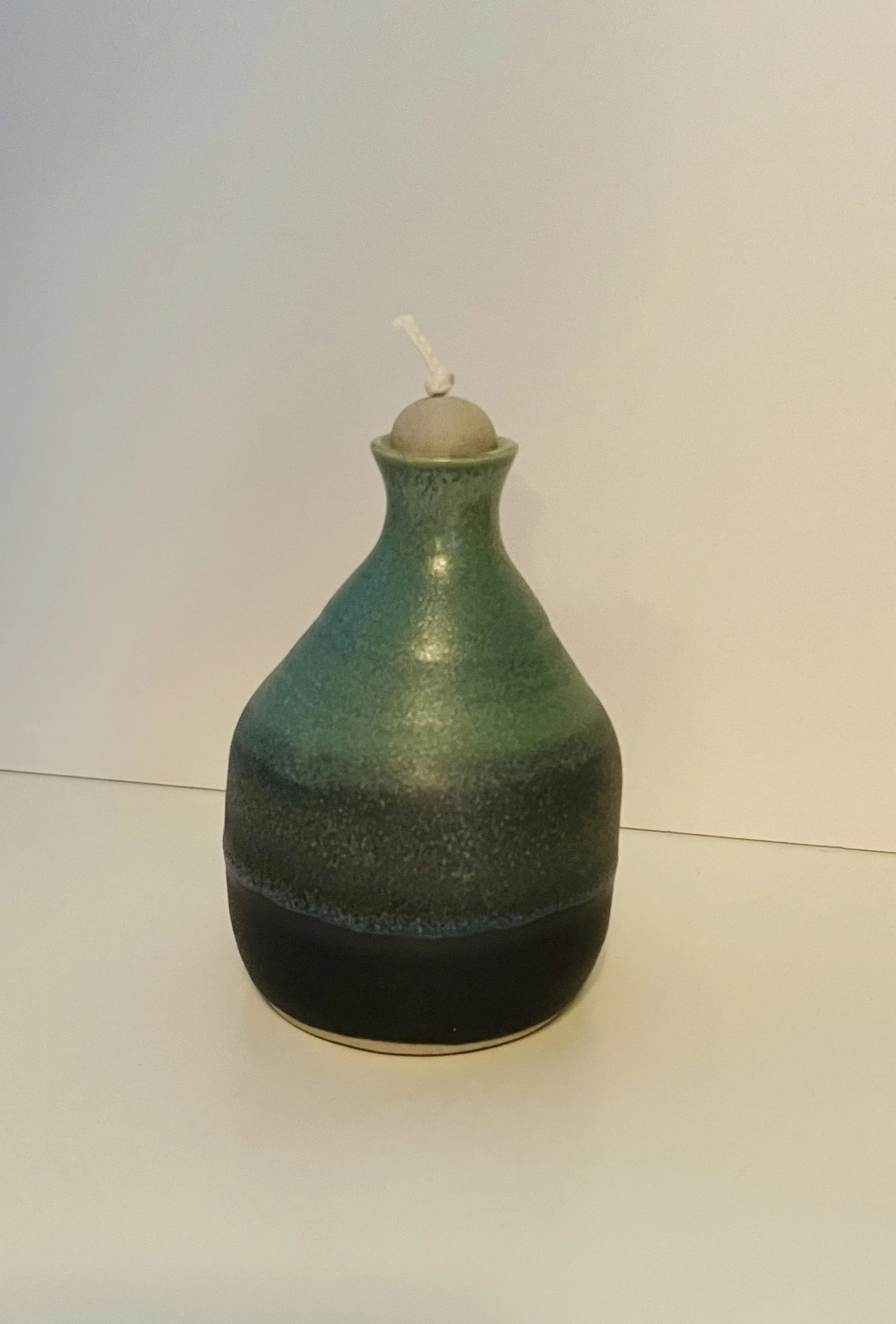 STONEWARE OIL LAMP
