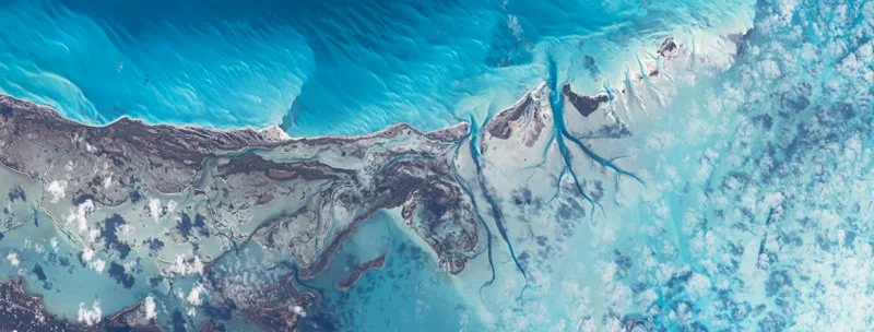 Coral reefs and Sandy Cay, Bahamas
