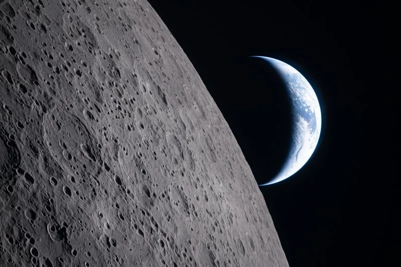 Earth and Moon's surface
