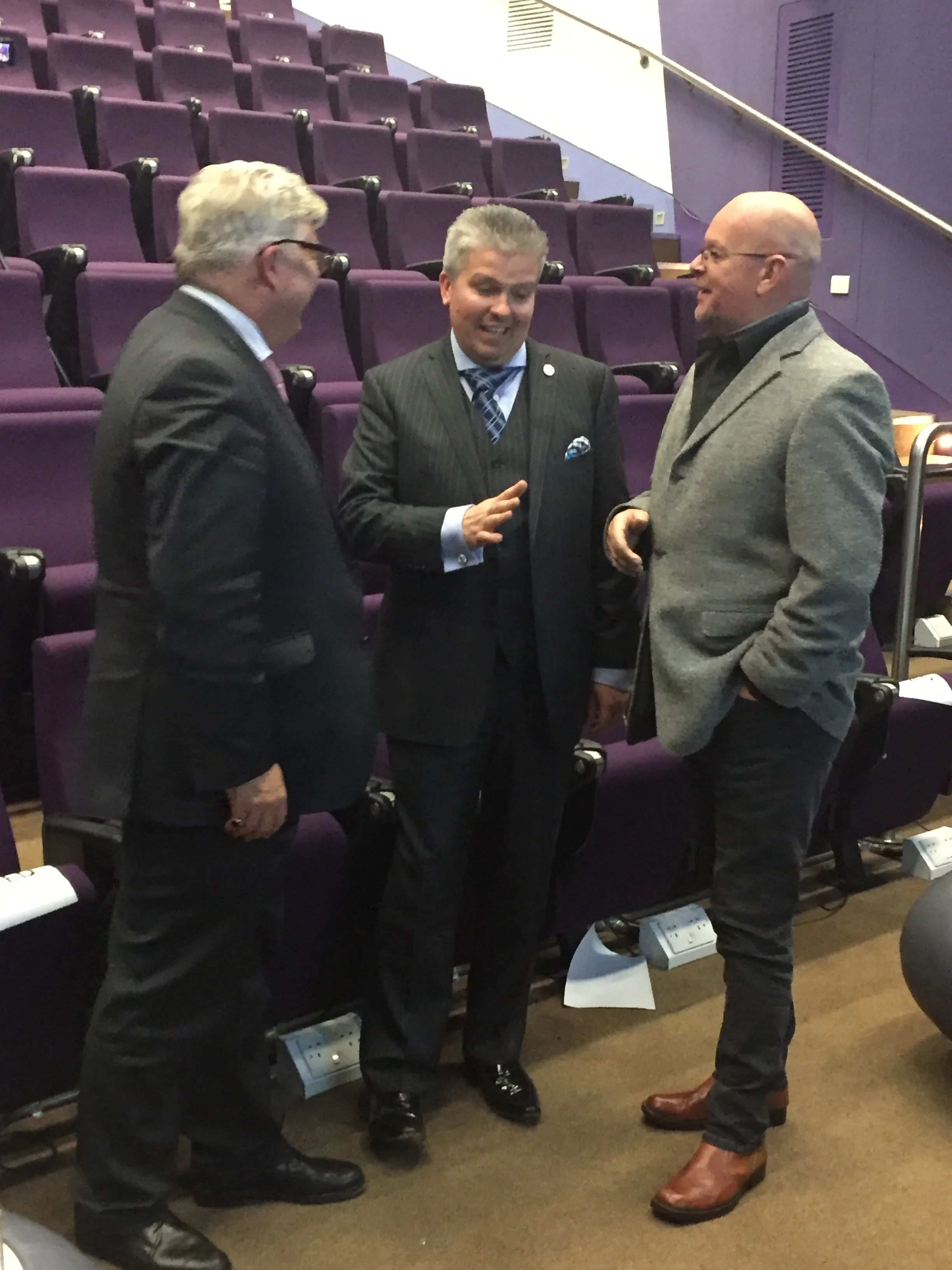 From left: Cllr Kevin Bentley, David Bell and James Whale