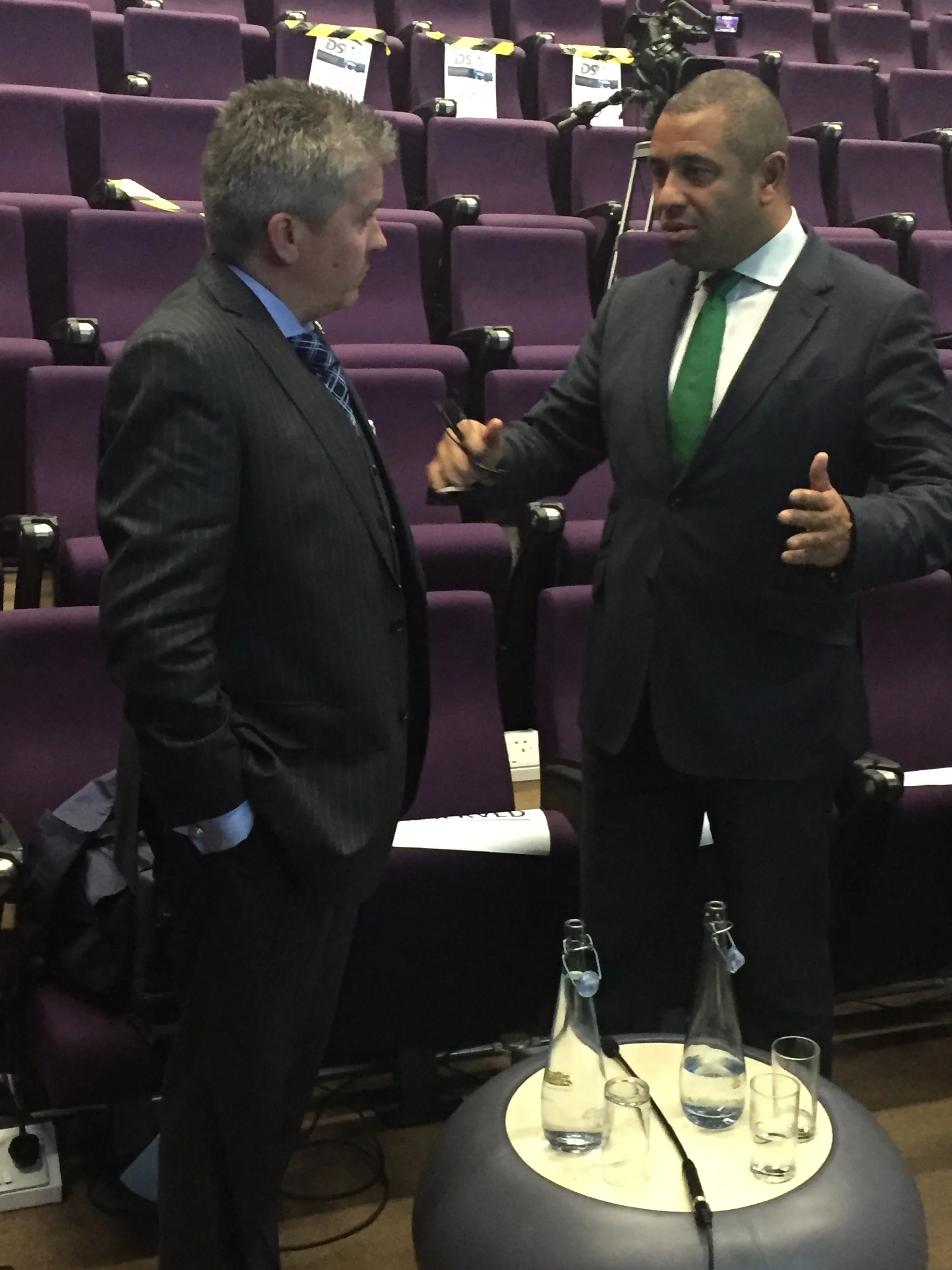 from left: David with James Cleverly MP