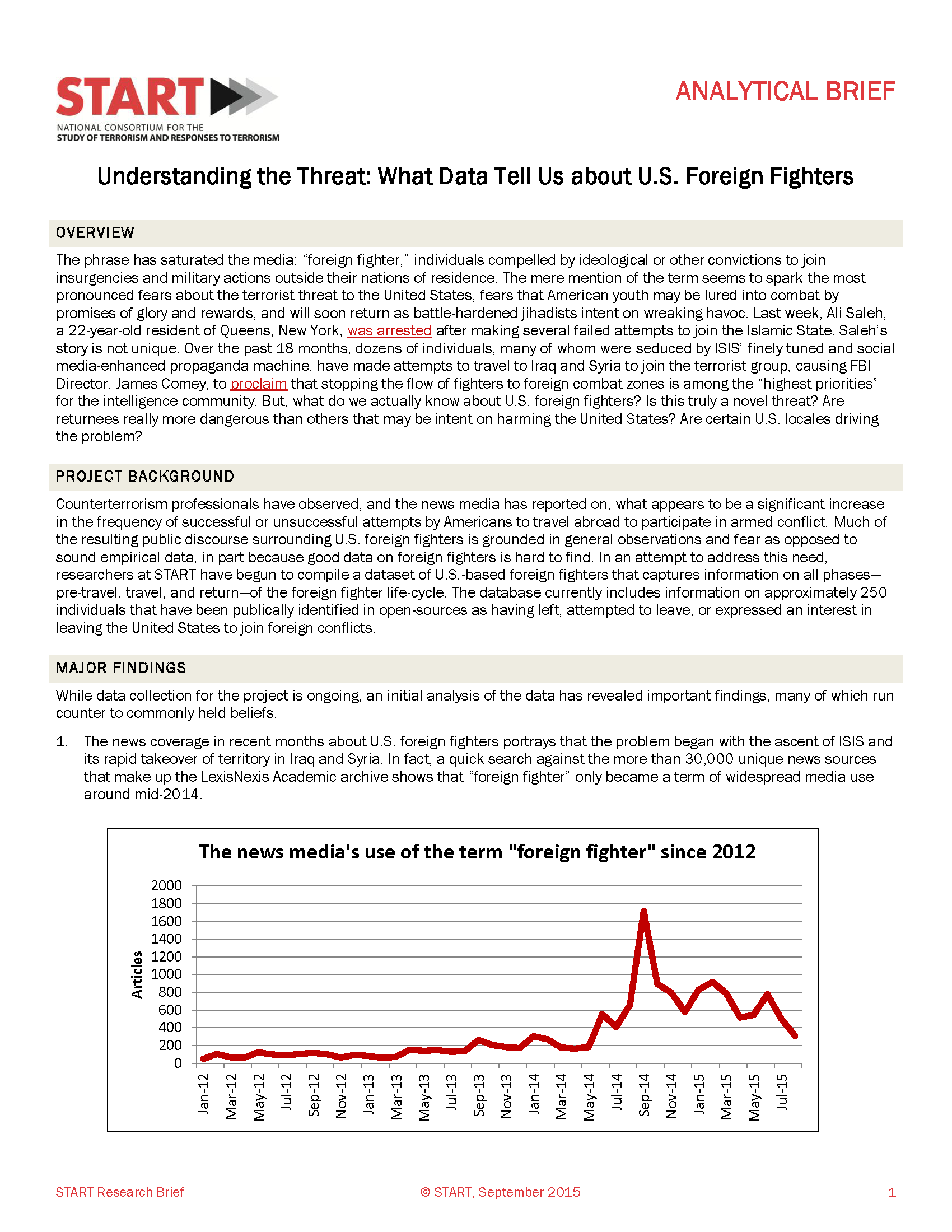 Understanding the Threat: What Data Tell Us about U.S. Foreign Fighters 