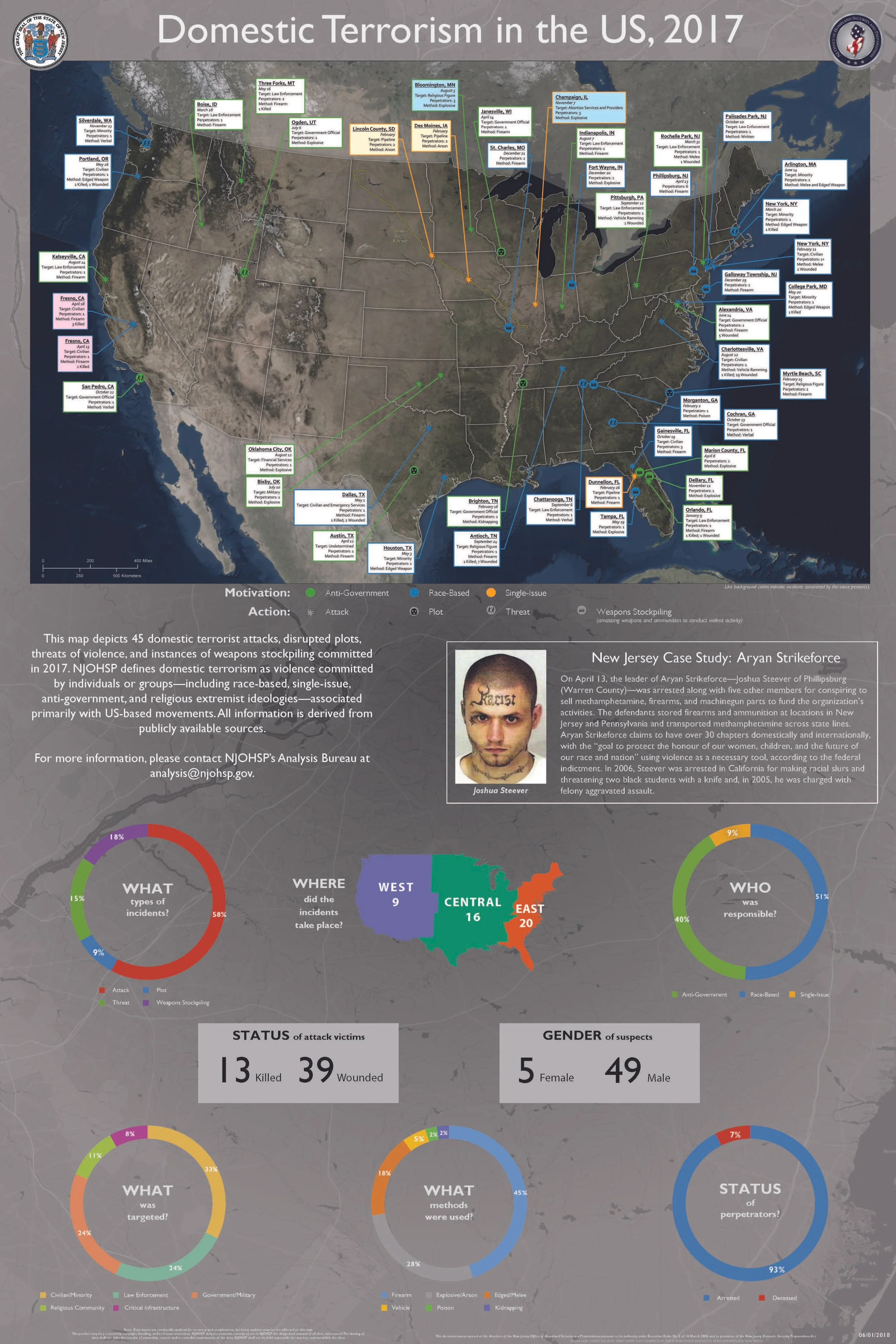 Domestic Terrorism in the US, 2017