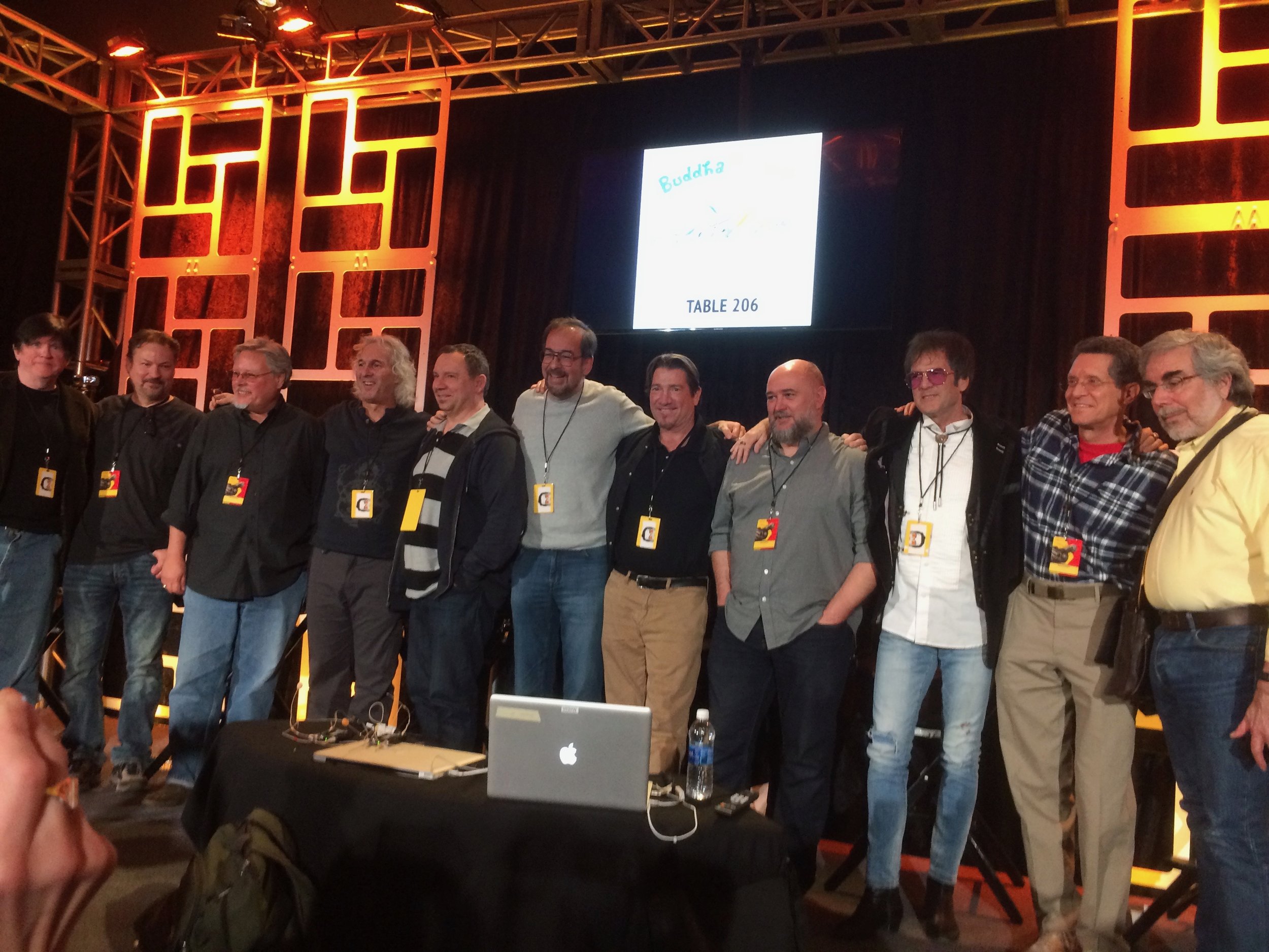 Talented artists who worked on Beauty and the Beast in the 25 year celebration. They went through and spoke about the interesting behind the scenes of the production. Many pictured above are animation legends!
