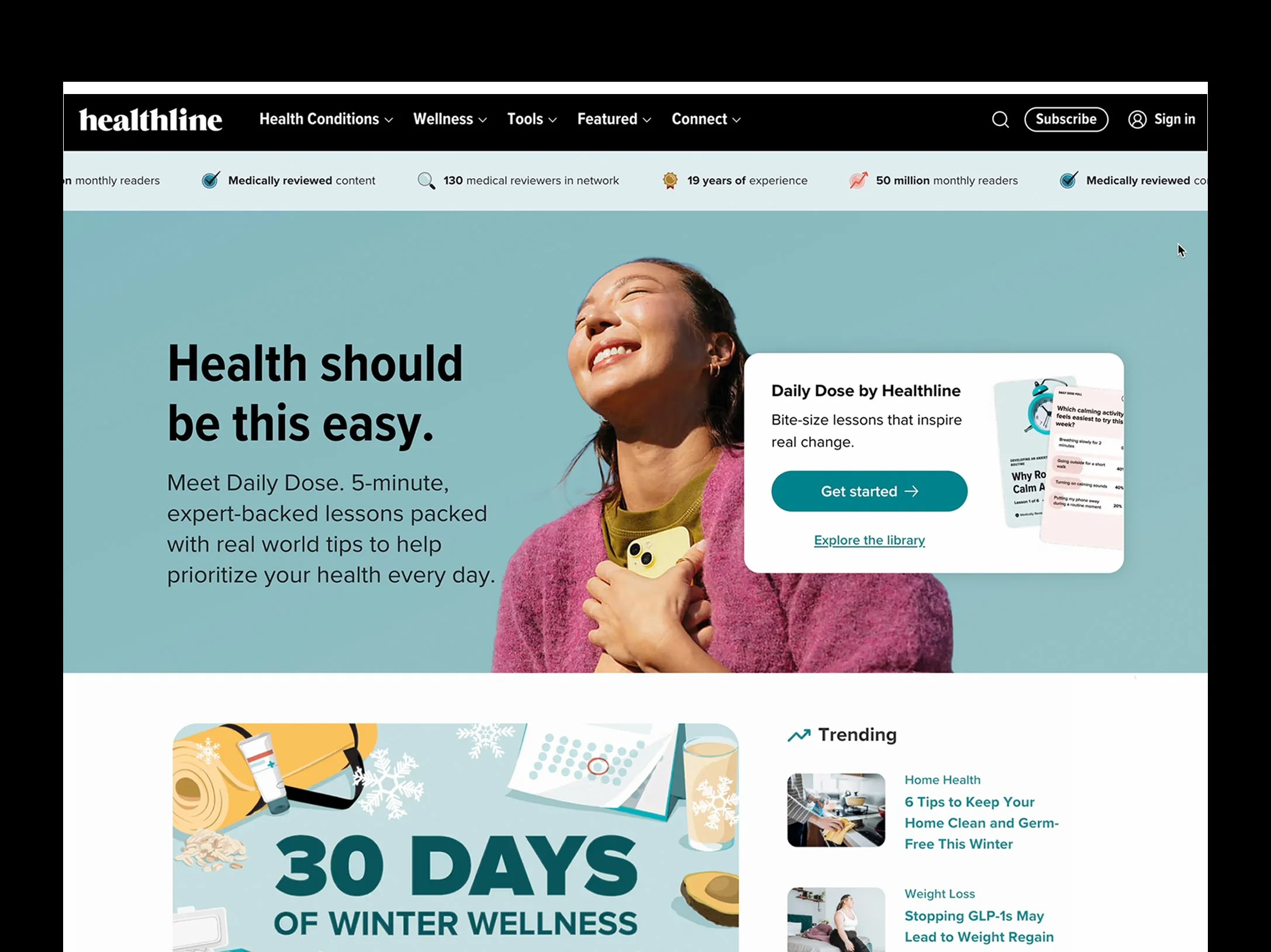 Healthline Homepage Redesign