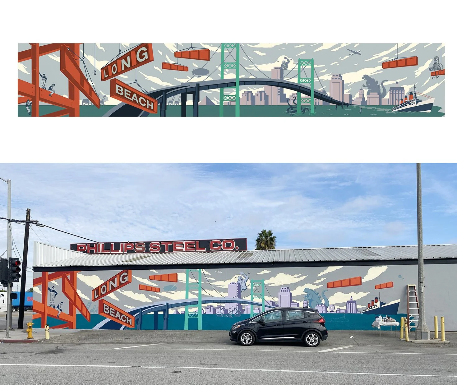 Phillips Steel Mural