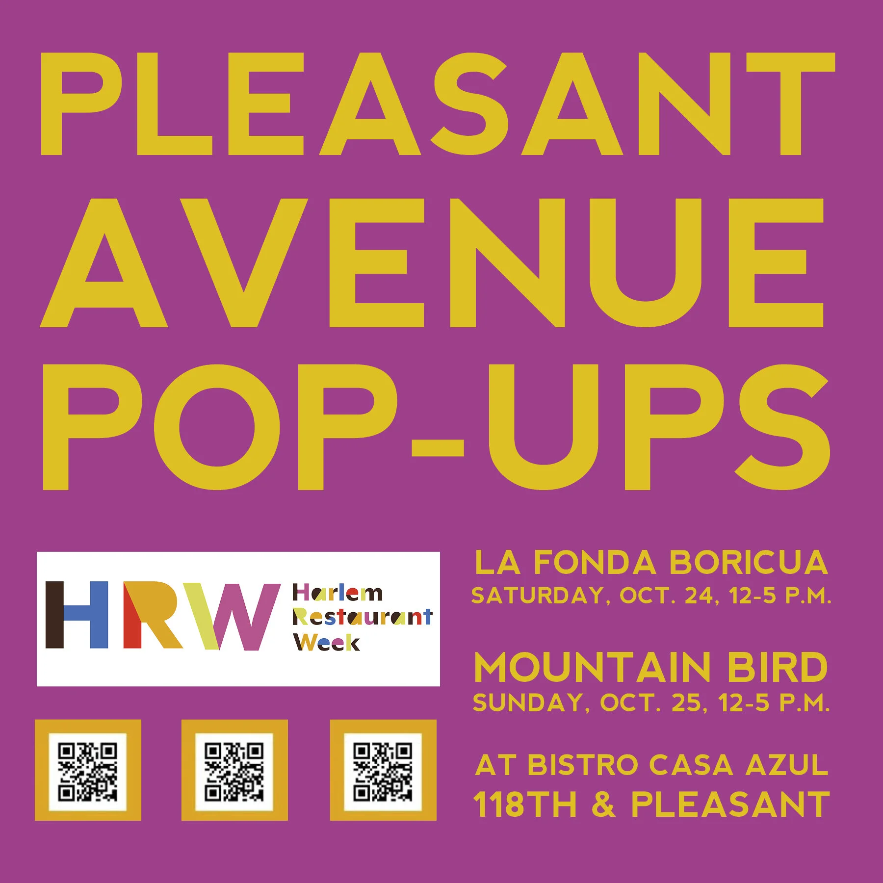HARLEM RESTAURANT WEEK POP-UPS