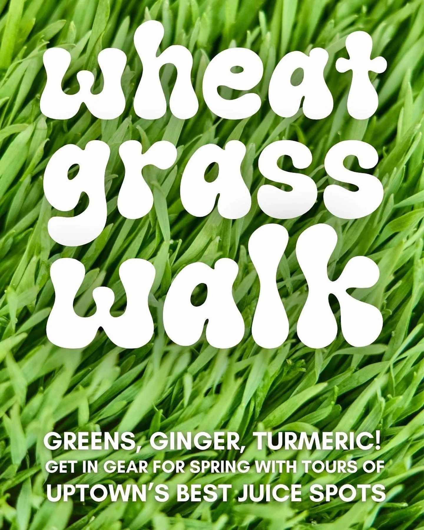 Greens, ginger, turmeric &amp; more! Each Saturday leading up to the Harlem Wellness Fest @harlemwellnessfest, we&rsquo;re hosting a series of walks and bike rides to some of the Harlem&rsquo;s most-loved juice bars.

This weekend&rsquo;s Wheatgrass 