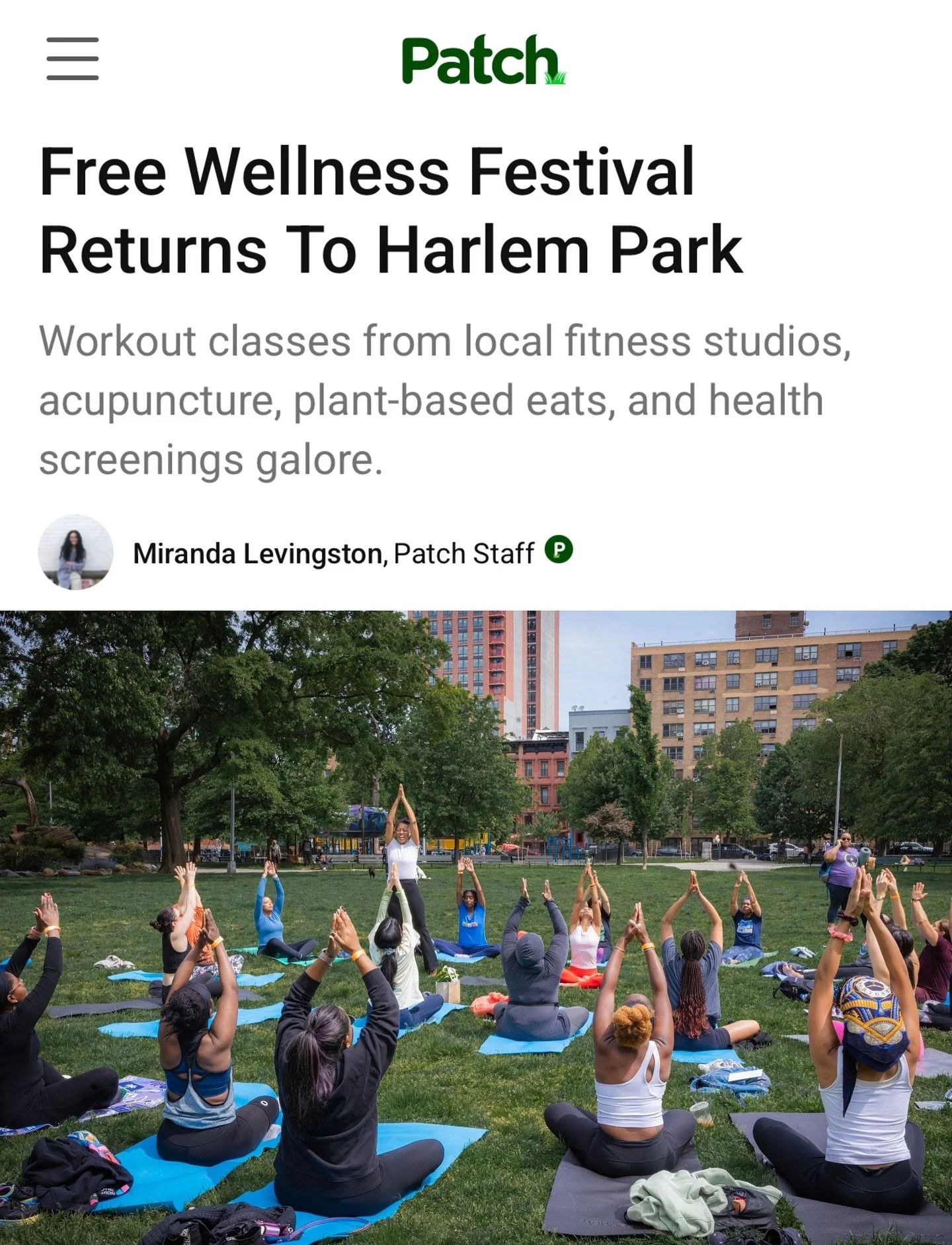 HARLEM, NY &mdash; From aerial arts to yoga, boxing and soul line dancing, the Harlem Wellness Festival @harlemwellnessfest is returning to Marcus Garvey Park later this month with a full day of free classes and wellness activities celebrating Harlem