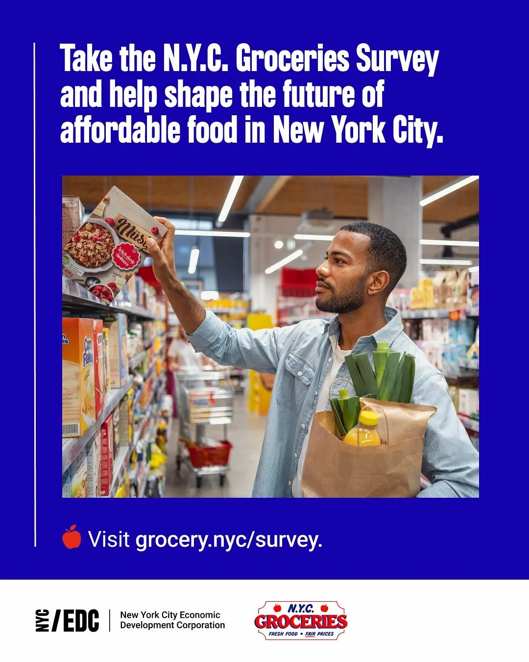 New York City is taking action to make everyday groceries more affordable and accessible &mdash; and needs your input. 🌽🥦🥕🍅

NYC is planning five NYC Groceries stores &mdash; one in each borough &mdash; and has committed $70 million in capital fu