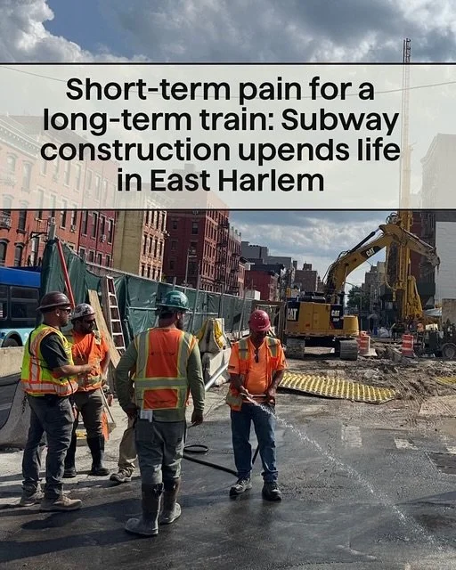 &ldquo;Most days in East Harlem, a massive pile driver on Second Avenue slams into the ground, sending out thunderous bangs as workers build the city&rsquo;s newest subway.

Businesses along the street are covered in scaffolding and fences, making it