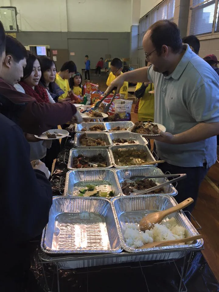 Celebrating with some delicious food.